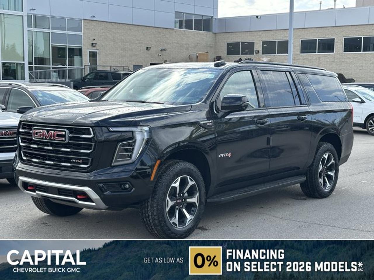 This GMC Yukon XL delivers a Gas V8 5.3L/ engine powering this Automatic transmission. TRANSMISSION, 10-SPEED AUTOMATIC electronically controlled with overdrive, includes Traction Select System including tow/haul (STD), SUNROOF, POWER PANORAMIC, DUAL-PANE, TILT-SLIDING with express-open and close and power sunshade, SEATS, SECOND ROW BUCKET, POWER RELEASE.*This GMC Yukon XL Comes Equipped with These Options *LPO, FLOOR LINER PACKAGE (dealer-installed) (Includes (RIA) 1st and 2nd row all-weather floor liners, LPO, (RIB) 3rd row all-weather floor liners, LPO and (CAV) all-weather cargo mat, LPO. , LPO, ALL-WEATHER FLOOR LINERS, 3RD ROW (dealer-installed), LPO, ALL-WEATHER FLOOR LINERS, 1ST AND 2ND ROWS (dealer-installed), LPO, ALL-WEATHER CARGO MAT (dealer-installed), ENGINE, 5.3L ECOTEC3 V8 with Dynamic Fuel Management, Direct Injection and Variable Valve Timing, includes aluminum block construction (355 hp [265 kW] @ 5600 rpm, 383 lb-ft of torque [518 Nm] @ 4100 rpm) (STD), ENGINE BLOCK HEATER, AT4 PREFERRED EQUIPMENT GROUP includes standard equipment, 3 YEARS SIRIUSXM SiriusXM Extended Service subscription will stop at the end of the applicable subscription period unless you decide to continue service. Plan is non-transferable and non-refundable. Service subject to the SiriusXM Customer Agreement and Privacy Policy, visit siriusxm.ca/terms to see complete terms and how to cancel which includes online methods or calling 1-888-539-7474. Some services, content and features are subject to device capabilities, an active data connection enabled in the vehicle and location availability. All fees, content and features are subject to change. Content varies by subscription plan. SiriusXM and related logos are trademarks of Sirius XM Radio Inc. and its respective subsidiaries.), Wireless Phone Charging, for portable devices, Wireless Apple CarPlay/Wireless Android Auto.* Stop By Today *Treat yourself- stop by Capital Chevrolet Buick GMC Inc. located at 13103 Lake Fraser Drive SE, Calgary, AB T2J 3H5 to make this car yours today!