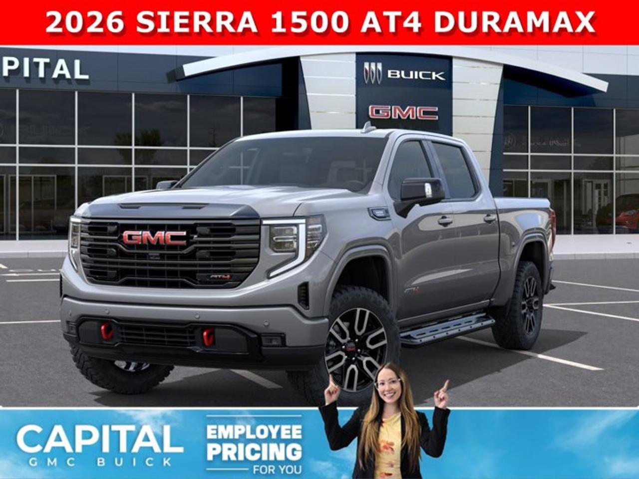 Dont miss out on this limited production Sierra 1500 AT4 Diesel! Fully Equipped with the Premium Plus Package, Technology Package, Heated and Cooled Bucket Seats, Heated Rear Seats, Heated Steering, 360 CAM, 15 Heads-up Display, Rear Streaming Camera Mirror, Body Color Wheel Arch Moldings, Power Sunroof, Wireless Charger, Dual Exhaust, 2 Inch Factory Lift and so much more... This rare truck can be yours so CALL NOWAsk for the Internet Department for more information or book your test drive today! Text 507-585-4395 for fast answers at your fingertips!AMVIC Licensed Dealer - Licence Number B1044900