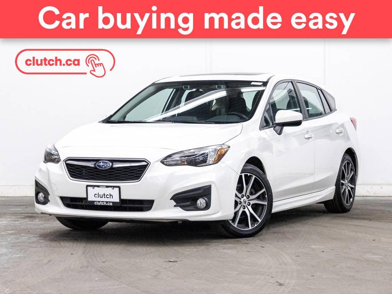 Folding Rear Seats, Climate Control, Speed-Sensitive Volume and more!<br> <br>Clutch is the largest online used car retailer in Canada, delivering a seamless, hassle-free car-buying experience to drivers everywhere. Shop thousands of used cars online, get the right one delivered to your door, and enjoy peace of mind with our 10-Day Money-Back Guarantee. How sweet is that? To learn more, visit clutch.ca.<br> <br>The top features for this car include:<br> <br>Front Heated Seats<br>Folding Rear Seats<br>Climate Control<br>Speed-Sensitive Volume<br>Bluetooth Music<br>Touchscreen Display<br>Cruise Control<br>12V Outlet<br>Hands Free Device Connectivity<br>Apple CarPlay<br>Android Auto<br>USB Input<br>Keyless Entry<br>Blindspot Sensors<br>One-Touch Windows<br>Rear Window Defroster<br>Sunroof<br>Hill Assistance<br>Rear View Camera<br>Power Driver Seat<br>Brake Assist<br>Adaptive Cruise Control<br>Push Button Start<br>Passive Keyless Entry<br>Lane Departure Warning<br>Active Lane Keep Assistance<br>Forward Collision Mitigation<br>Rear Collision Warning<br>Rear Collision Mitigation<br>Pedestrian Detection<br>Driver Attention Alert<br>Automatic High Beams<br> <br>Seamless home delivery - Delivery to your door in a matter of days. Available on select packages.<br> <br>Try it out for 10 days - If you do not like it, we will take it back. <br> <br>Quality assured - All cars go through our rigorous 210-point inspection and reconditioning process.<br> <br>Peace of mind - Warranty and protection plans available.<br> <br>Haggle-free - No haggling or hard sells.<br> <br>100% Transparency - Full inspection reports on every car, including high-res photography and a free Carfax report.<br> <br>Listed price is for cash purchase only and does not include taxes, Shipping Fees (if applicable), Delivery Fees (if applicable), government licensing fees.<br> <br>Previous Provincial Registrations:<br>Ontario<br> <br>Stock # 103143