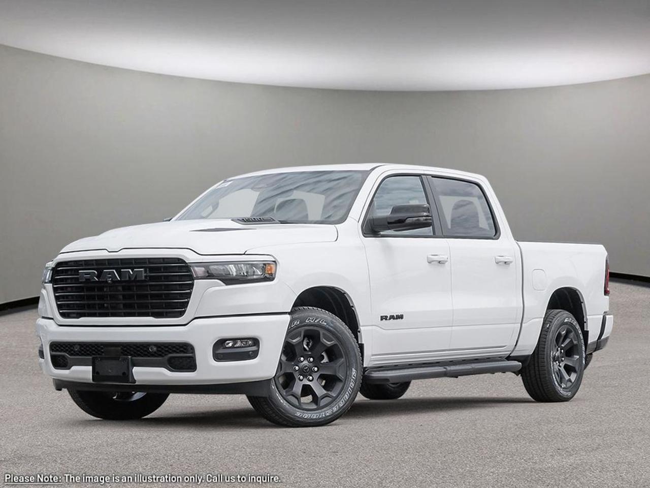 Introducing the all-new 2026 Ram 1500 Sport 4x4 Crew Cab with a 57 box, dressed in stunning White exterior and sleek Black interior. Powered by a robust 5.7L HEMI VVT V8 engine with MDS and eTorque, paired with an 8-speed automatic transmission, it delivers impressive power and efficiency. Experience premium comfort with heated cloth/vinyl bucket seats, 8-way power driver seat with lumbar support, and dual-zone automatic climate control. Stay connected and entertained via the Uconnect 5WW Navigation system with a sharp 12-inch touchscreen, Apple CarPlay, Android Auto, and 4G LTE Wi-Fi hotspot.Safety and convenience come standard with adaptive cruise control, front and rear parking sensors, lane departure prevention, blind-spot monitoring, and an advanced multi-camera system including front and side views.Built tough with 20-inch aluminum wheels on all-season tires, a 3,220 kg GVWR, heavy-duty suspension, and four-wheel drive, this Ram 1500 Sport is ready to tackle any adventure. Plus, features like remote start, auto-dimming mirrors, and power-folding heated side mirrors add everyday ease.Drive with confidence, style, and power  the 2026 Ram 1500 Sport 4x4 awaits your next journey. Call us at 888-539-7474 today to book your test drive!PRICING ADVERTISED IS REFLECTING THE CASH INCENTIVE AND CANNOT BE STACKED WITHLOW-RATEFINANCING, PRICING ADVERTISED CAN BE FINANCED. REACH OUT TO THE SALES TEAM TO GET YOUR QUOTE TAILORED TO HOW YOU WOULD LIKE TO BUYCALL AURORA DODGE NOW AT867-873-4222
