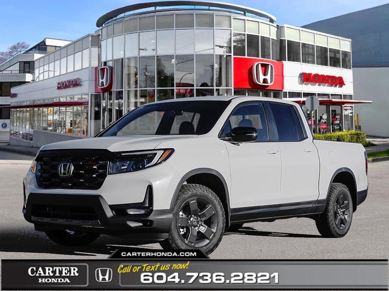 Discover rugged capability, bold styling, and everyday versatility with the 2026 Honda Ridgeline TrailSport, now available at Carter Honda. Built for drivers who want adventure ready performance, it delivers strong, responsive power and intelligent all wheel drive for confidence on city streets and off road terrain alike. The TrailSport trim stands out with rugged exterior accents, all terrain tires, and distinctive alloy wheels that highlight its adventurous character. Inside, the spacious cabin blends durability with comfort, featuring leather trimmed seating, a heated steering wheel, and smart storage solutions designed for work and play. A high resolution touchscreen with wireless Apple CarPlay and Android Auto keeps you seamlessly connected, while the Honda Sensing suite provides advanced safety and driver assistance.  Ready for the job site or the weekend getaway, the Ridgeline TrailSport is built to go further. Schedule your test drive today at Carter Honda and experience it firsthand.  Why Choose Carter Honda?  - We provide an unmatched vehicle purchasing experience that puts YOU FIRST! - Exceeding customer expectations for over three decades, with a history of loyalty and community trust - 4.6-star Google rating, backed by over 3,000 satisfied customer reviews - Experience upfront pricing, zero hidden fees, and 100% transparency at every step - Fast approvals and 99% acceptance rates, regardless of your credit status! - Enjoy our 7-day vehicle exchange policy for added peace of mind - We welcome vehicle trades and guarantee the best price - Our multilingual staff speaks many languages to assist you better  Were here to help you drive the vehicle you want, the vehicle you deserve!  Dealer fee of $999.00 included in advertised price (Dealer No. 1100).