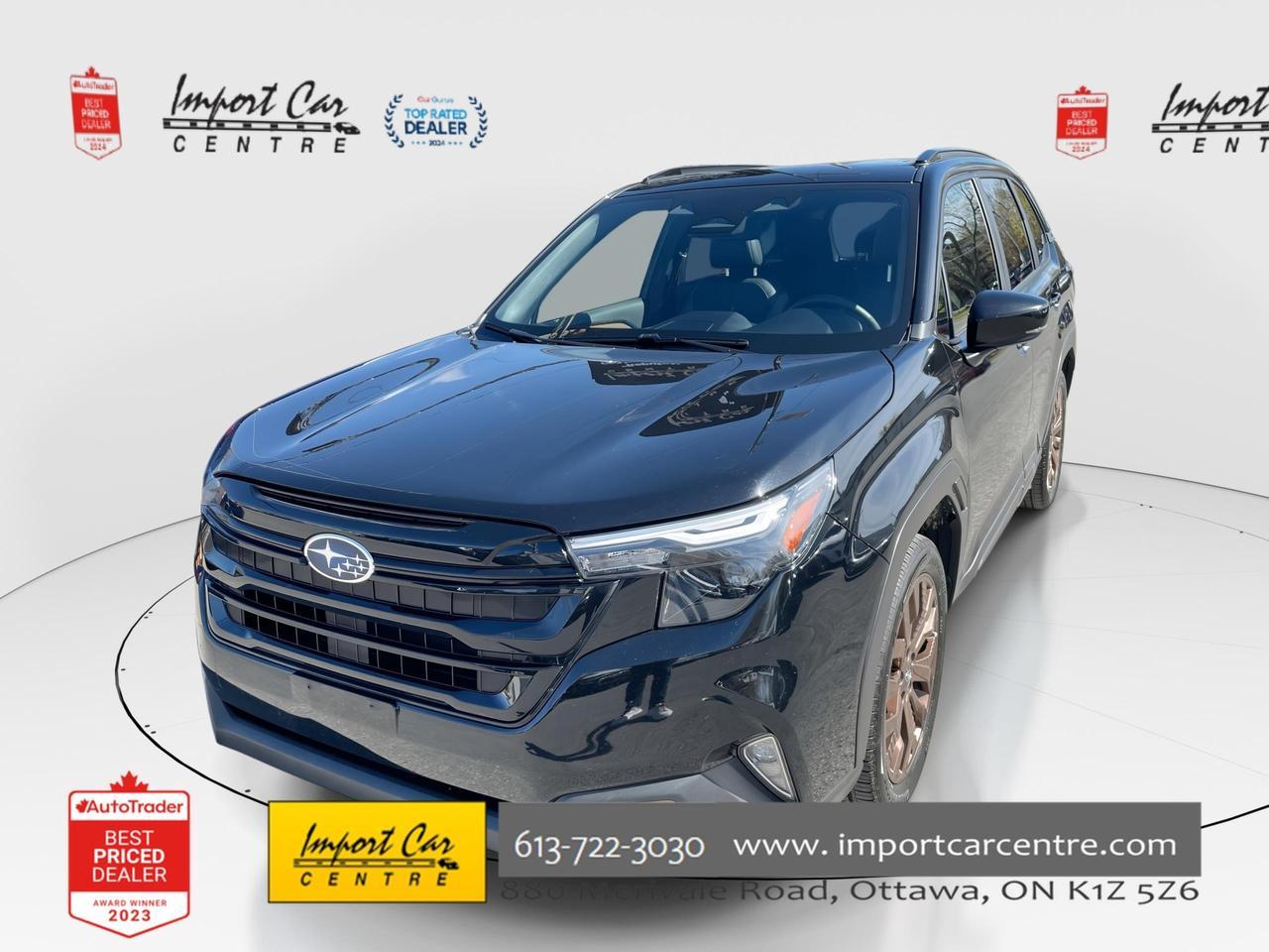 Used 2025 Subaru Forester Sport SPORT, ALL WEATHER INT, ROOF, HTD. SEATS, BK for sale in Ottawa, ON