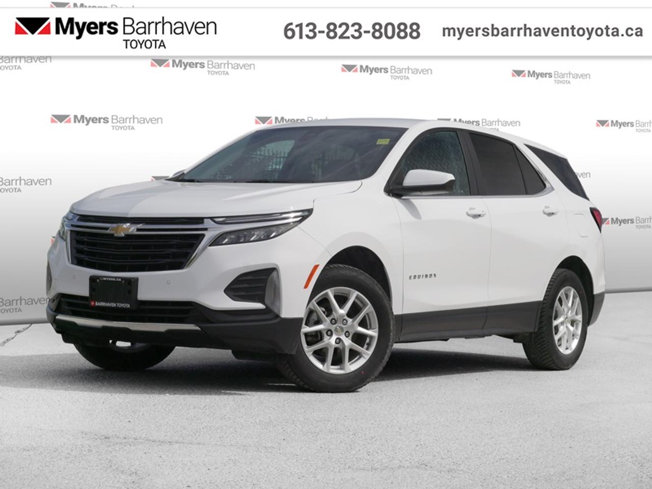 <b>Power Liftgate,  Blind Spot Detection,  Climate Control,  Heated Seats,  Apple CarPlay!</b><br> <br>  Compare at $24334 - Our Live Market Price is just $23398! <br> <br>This vehicle was a previous daily rental. With its comfortable ride, roomy cabin and the technology to help you keep in touch, this 2024 Chevy Equinox is one of the best in its class. This 2024 Chevrolet Equinox is for sale today in Ottawa.<br> <br>This extremely competent Chevy Equinox is a rewarding SUV that doubles down on versatility, practicality and all-round reliability. The dazzling exterior styling is sure to turn heads, while the well-equipped interior is put together with great quality, for a relaxing ride every time. This 2024 Equinox is sure to be loved by the whole family.<br> <br>This SUV has 78,028 km. Its Summit White in colour. It has an Automatic transmission and is powered by a 175HP 1.5L 4 Cylinder Engine. <br> <br> Our Equinoxs trim level is LT. This Equinox LT steps things up with a power liftgate for rear cargo access, blind spot detection and dual-zone climate control, and is decked with great standard features such as front heated seats with lumbar support, remote engine start, air conditioning, remote keyless entry, and a 7-inch infotainment touchscreen with Apple CarPlay and Android Auto, along with active noise cancellation. Safety on the road is assured with automatic emergency braking, forward collision alert, lane keep assist with lane departure warning, front and rear park assist, and front pedestrian braking. This vehicle has been upgraded with the following features: Power Liftgate, Blind Spot Detection, Climate Control, Heated Seats, Apple CarPlay, Android Auto, Remote Start.<br> <br>To apply right now for financing use this link: <a href=https://www.myersbarrhaventoyota.ca/quick-approval/ target=_blank>https://www.myersbarrhaventoyota.ca/quick-approval/</a><br> <br/>Buy this vehicle now for the lowest bi-weekly payment of <b>$168.04</b> with $0 down for 84 months @ 7.99% APR O.A.C. ( Plus applicable taxes - Plus applicable fees ). See dealer for details. <br><br>At Myers Barrhaven Toyota we pride ourselves in offering highly desirable pre-owned vehicles. We truly hand pick all our vehicles to offer only the best vehicles to our customers. No two used cars are alike, this is why we have our trained Toyota technicians highly scrutinize all our trade ins and purchases to ensure we can put the Myers seal of approval. Every year we evaluate 1000s of vehicles and only 10-15% meet the Myers Barrhaven Toyota standards. At the end of the day we have mutual interest in selling only the best as we back all our pre-owned vehicles with the Myers *LIFETIME ENGINE TRANSMISSION warranty. Thats right *LIFETIME ENGINE TRANSMISSION warranty, were in this together! If we dont have what youre looking for not to worry, our experienced buyer can help you find the car of your dreams! Ever heard of getting top dollar for your trade but not really sure if you were? Here we leave nothing to chance, every trade-in we appraise goes up onto a live online auction and we get buyers coast to coast and in the USA trying to bid for your trade. This means we simultaneously expose your car to 1000s of buyers to get you top trade in value. <br>We service all makes and models in our new state of the art facility where you can enjoy the convenience of our on-site restaurant, shuttle van, free Wi-Fi, Enterprise Rent-A-Car, on-site tire storage, and complimentary drinks. Come see why many Toyota owners are making the switch to Myers Barrhaven Toyota. <br>*LIFETIME ENGINE TRANSMISSION WARRANTY NOT AVAILABLE FOR VEHICLES WITH KMS EXCEEDING 140,000KM, VEHICLES 8 YEARS & OLDER, HIGHLINE BRAND VEHICLES (e.g., BMW, INFINITI, CADILLAC, LEXUS), AND QUEBEC RESIDENTS.<br> Come by and check out our fleet of 60+ used cars and trucks and 20+ new cars and trucks for sale in Ottawa.  o~o