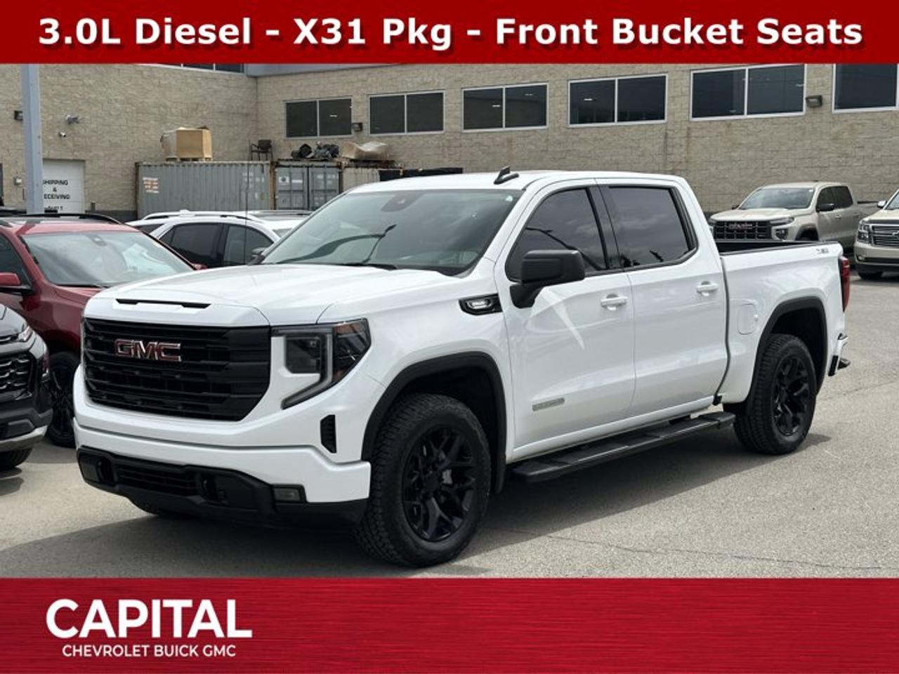 Recent Arrival!Ask for the Internet Department for more information or book your test drive today! Call 403-256-4960 for fast answers at your fingertips! Disclaimer: All prices are plus taxes. See dealer for details. AMVIC Licensed Dealer # B2020028.2025 Sierra 1500 10-Speed Automatic 4WD Sierra 1500 Elevation, 4WD, 120-Volt Bed Mounted Power Outlet, 120-Volt Interior Power Outlet, 2 Charge-Only Rear USB Ports, 2 Charge/Data USB Ports, 2 Charge/Data USB Ports Inside Centre Console, Auto-Locking Rear Differential, Body Colour Header w/Gloss Black Mesh Grille Bars, Cloth Rear Seat w/Storage Package, Colour-Keyed Carpeting Floor Covering, Deep-Tinted Glass, Dual Exhaust System, Electric Rear-Window Defogger, Electronic Precision Shift, Floor-Mounted Centre Console, Front Bucket Seats, Front Frame-Mounted Black Recovery Hooks, Front Rubberized-Vinyl Floor Mats, HD Rear Vision Camera, Heated Driver & Front Outboard Passenger Seating, Heated steering wheel, Heavy-Duty Air Filter, Hill Descent Control, Hitch Guidance, Integrated Trailer Brake Controller, Keyless Open & Start, LED Cargo Area Lighting, Manual Tilt-Wheel & Telescoping Steering Column, Off-Road Suspension, OnStar Services Capable, Power Door Locks, Power Front Windows w/Driver Express Up/Down, Power Front Windows w/Passenger Express Down, Power Rear Windows w/Express Down, Preferred Equipment Group 3SB, Push Button Start, Rear Rubberized-Vinyl Floor Mats, Rear Wheelhouse Liners, Remote Vehicle Starter System, Steering Wheel Audio Controls, Theft Deterrent System (Unauthorized Entry), Trailering Package, Wi-Fi Hotspot Capable, Wireless Charging, X31 Hard Badge, X31 Off-Road Package.