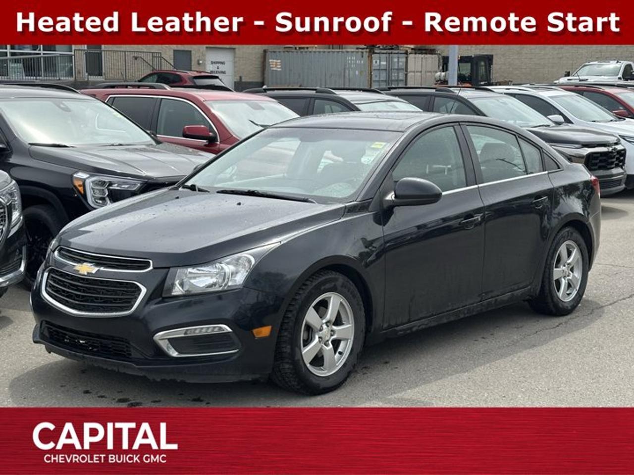 Recent Arrival!Ask for the Internet Department for more information or book your test drive today! Call 403-256-4960 for fast answers at your fingertips! Disclaimer: All prices are plus taxes. See dealer for details. AMVIC Licensed Dealer # B2020028.2015 Cruze 6-Speed Automatic Electronic with Overdrive FWD Cruze 2LT, Black Leather, 16 Painted Aluminum Wheels, 3-Spoke Leather-Wrapped Steering Wheel, 6-Way Power Driver Seat Adjuster, Driver/Front Passenger Illuminated Vanity Mirrors, Exterior Parking Camera Rear, Inside Rear-View Auto-Dimming Mirror, Power Sliding Sunroof, Preferred Equipment Group 1SB.Awards:* 2015 KBB.com 10 Best Used Compact Cars Under $10,000 * 2015 KBB.com 10 Best UberX Candidates