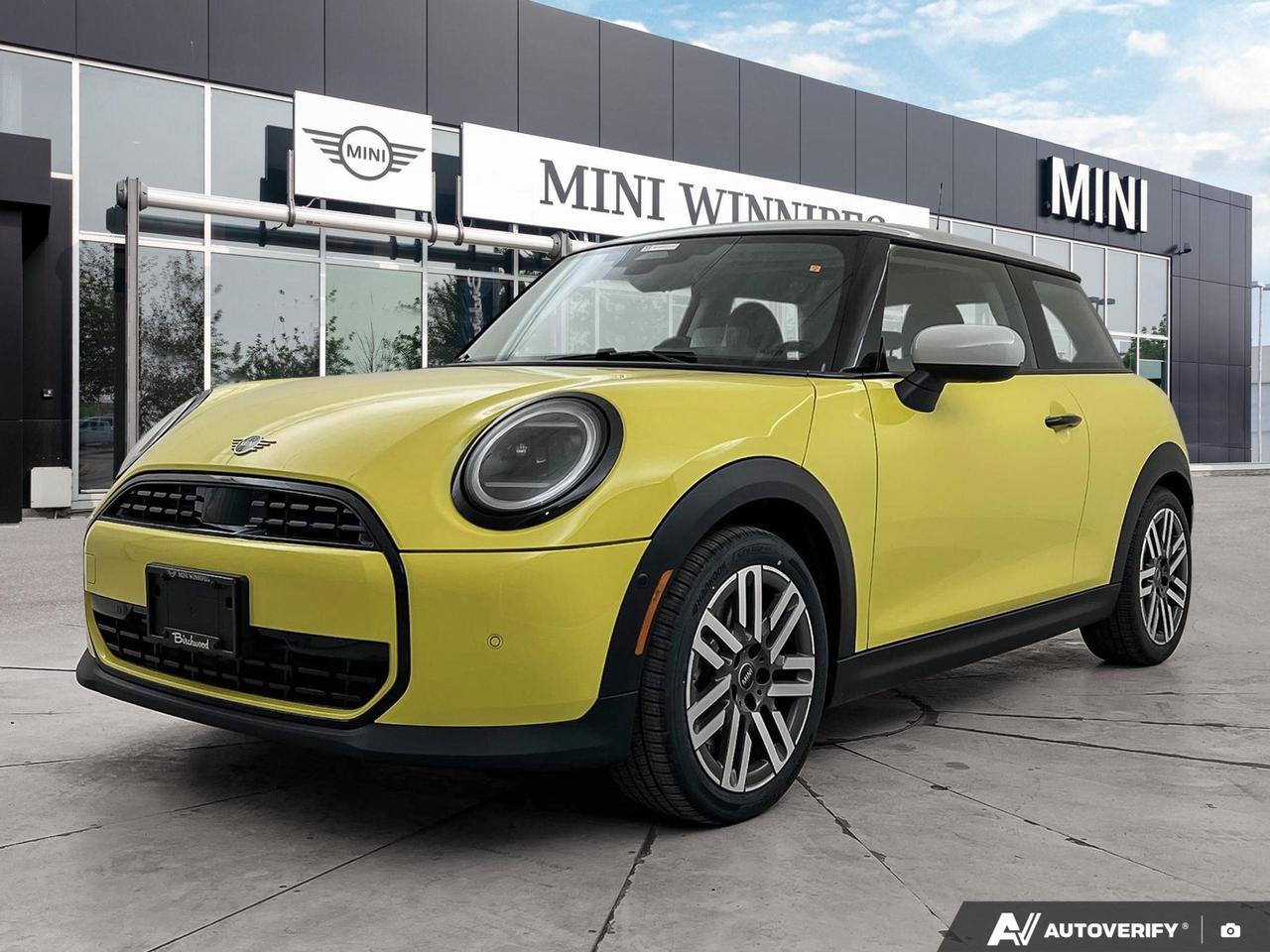 The 2026 MINI 3 Door Cooper C arrives in an eye-catching Sunny Side Yellow finish, packed with the Premier+ Line, Classic Style, and Comfort Package  a combination that elevates this go-anywhere hatchback well beyond the base spec. With a twin-power turbocharged engine, dual panoramic sunroofs, and a suite of driver assistance tech, this MINI is built for those who want personality and performance in equal measure.

- Sunny Side Yellow exterior with White Roof & Mirror Caps for a bold, two-tone contrast
- Premier+ Line, Classic Style & Comfort Package bundles  heated front seats, dual-zone automatic climate control, and sport heated leather steering wheel included
- 2.0L 16V Twin Power Turbo engine paired with a 7-Speed Double Clutch transmission for sharp, responsive performance
- Express open/close panoramic sunroof (1st row) plus fixed glass 2nd row sunroof  an airy, open feel for all passengers
- Full blind spot monitoring, lane departure warning, rear collision warning, and front collision mitigation for confident daily driving
- Proximity keyless entry with push-button start, plus FOB-activated sunroof and windows for added convenience
- Mobile hotspot internet access and smart device integration to keep you connected on every drive
- Exceptional fuel efficiency: 6.0 L/100 km highway and 8.6 L/100 km city

With only 90 km on the odometer, this is as close to brand new as it gets. Visit Birchwood BMW in person or explore this vehicle at www.birchwoodbmw.ca to reserve it, start your purchase online, or book a test drive. Our team is ready to answer any questions and help you get behind the wheel.
At Birchwood BMW we know that experience is everything - thats why weve been voted #1 BMW Store in Canada for Customer Satisfaction for the past 3 years.  

Visit us today and see for yourself why were the top-rated luxury dealer in Manitoba on Google. Book your appointment at 204-452-7799. Dealer Permit #9740
Dealer permit #9740