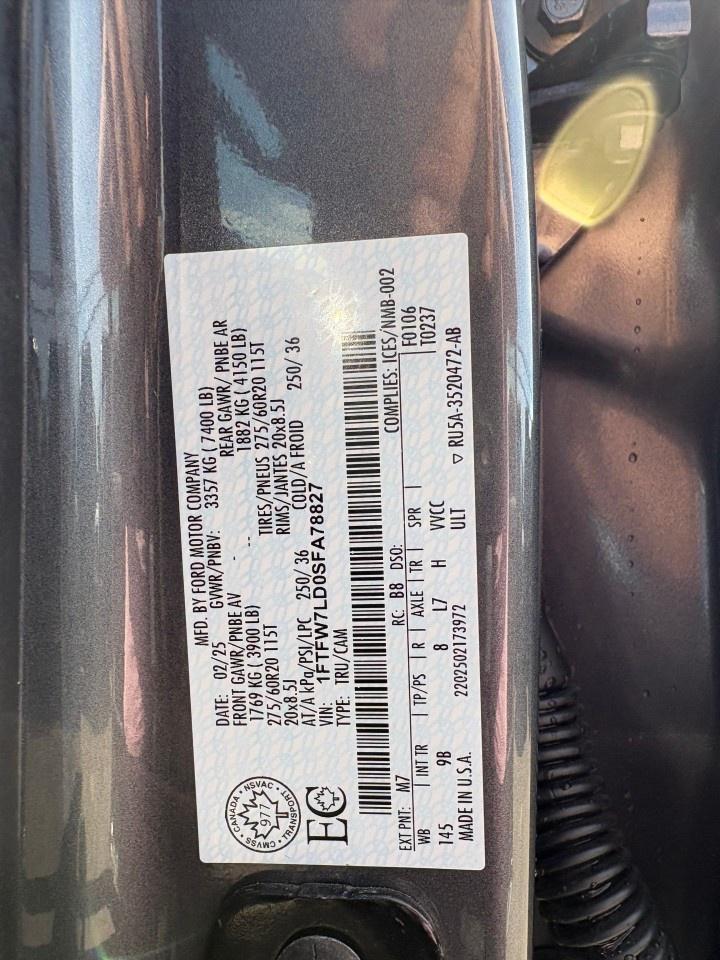 2025 Ford F-150 Platinum 4WD SuperCrew 5.5' Box Photo