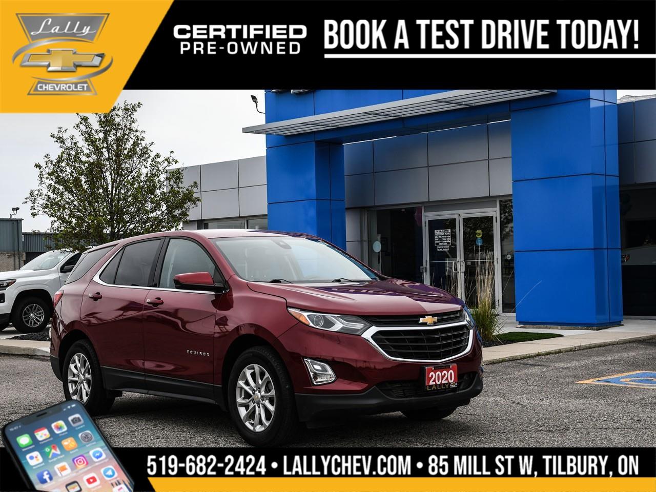 2020 Chevrolet Equinox LT FWD 1.5L DOHC 6-Speed Automatic Electronic with Overdrive Red Tintcoat<br /><br />** Special Sale price listed is available to finance purchases only on approved credit. Price of vehicle may differ with other forms of payment.<br /><br /><br />What is Live Market Pricing?<br /><br />Lally Chevrolet, we've changed the way we sell new and pre-owned vehicles with Live Market Pricing. Buying a vehicle can be stressful. Negotiations, trade value, hidden fees and the time a purchase takes is enough to make anyone nervous.<br /><br />How does a customer know if they are getting a good deal or not?<br /><br />How do dealerships like Lally Chevrolet even set prices?<br /><br />In today's customer-centric, tech-savvy world, where is the transparency in the car buying process?<br /><br />We want to make your vehicle purchasing experience stress-free, simple, enjoyable and transparent. So we've made the struggle of negotiating a thing of the past!<br /><br />No More Stressful Negotiations!<br /><br />Purchasing your next vehicle shouldn't feel like a battle. Our team at Lally Chevrolet does not want you to go home wondering if you could have gotten a better deal or not. So, we are offering you the best deal possible, the fair value, with Live Market Pricing.<br /><br />How Does Live Market Pricing Work?<br /><br />With Live Market Pricing, our team checks the fair value of our vehicles every day, comparing equally-equipped vehicles in a 300 kilometer radius of our market area. Then, we update our inventory prices in real-time to reflect the current market price.<br /><br />This allows us to price our vehicles in our market area fairly while passing the savings onto you. With Lally Chevrolet Live Market Pricing system, you can rest assured that you're getting the most competitive price around town.<br /><br />These real-time results offer fair pricing for you, the customer, and eliminates the need for negotiations. Lally Chevrolet Live Market Pricing ensures:<br /><br />? no pricing games<br />? no stressful negotiations or pressure situations<br />? no mark-up to mark-down gimmicks<br />? no hassling<br />? no haggling<br />? no more guessing<br /><br />.<br /><br />Awards:<br /> * 2020 IIHS Top Safety Pick with specific headlights