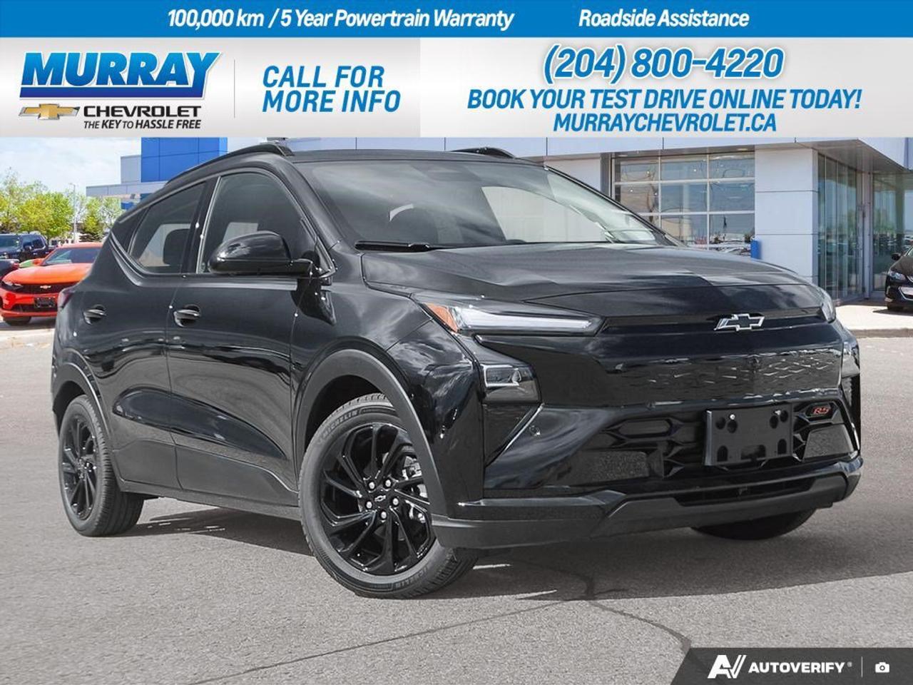 * JET BLACK WITH RED STITCHING EVOTEX SEAT TRIM * * TECHNOLOGY PACKAGE * * MOSAIC BLACK METALLIC *  Discover the future of driving with the Chevrolet Bolt RS in the vibrant city of Winnipeg. This all-electric sport utility vehicle offers a seamless and eco-friendly driving experience, perfect for the modern urban adventurer. The Bolt RS comes with the innovative *Technology Package*, ensuring youre equipped with advanced features like the HD Surround Vision and Traffic Sign Recognition, making every journey safer and more intuitive.  Its sleek Mosaic Black Metallic finish and luxurious Jet Black with Red Stitching seat trim create a striking presence on the road. The Bolt RS is equipped with a power dual panel panoramic sliding sunroof, allowing you to enjoy the open sky and fresh air with the convenience of a power sunshade.  Designed with the driver in mind, the Bolt RS comes with a Super Cruise Package, providing you with a hands-free driving experience on compatible roads. The adaptable Electric Drive Unit, paired with a 1-speed transmission, offers superior performance and a smooth ride. Embrace the future with Chevrolets commitment to innovation and style, all while enjoying a vehicle thats not only functional but also a statement of modernity.  Dealer Permit #1740
