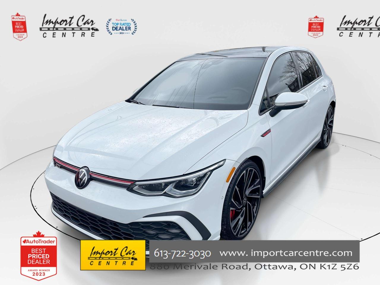 2023 Volkswagen Golf GTI Performance PERFORMANCE, HEADS UP, HARMAN KARDON, NAVI, LEATHER, PANO. ROOF, BLIS, HTD. & VENTED SEATS Photo0