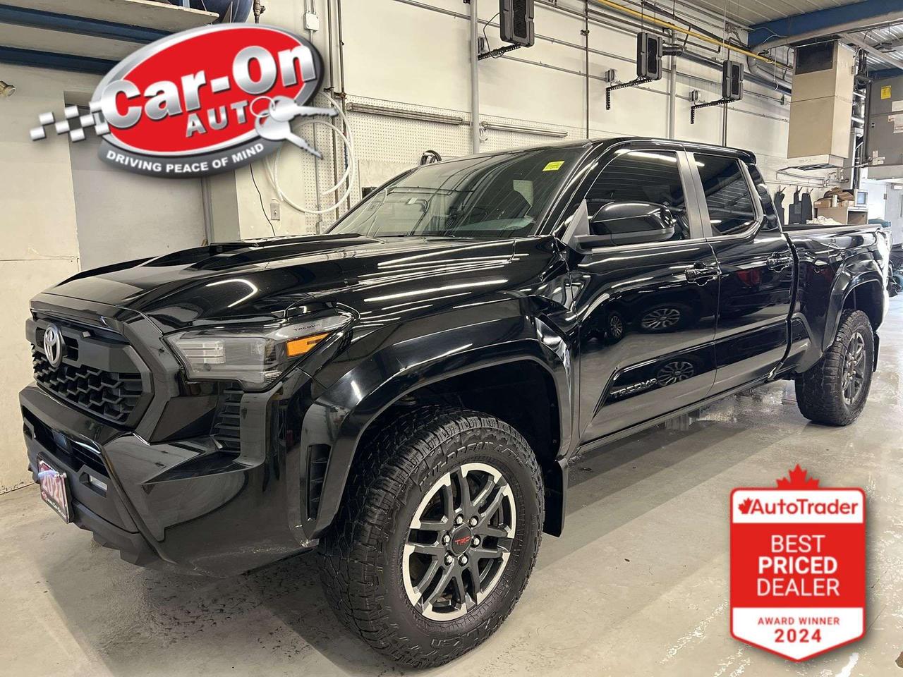 TRD SPORT 4X4 Double Cab w/ Heated seats, Android Auto/ Apple CarPlay, 18-inch alloys, adaptive cruise control, blind spot monitor, rear cross-traffic alert, proactive driving assist, pre-collision system, lane departure warning, backup camera, tow package, 6-foot bed w/ bedliner & bed lights, automatic climate control, keyless entry w/ push start, power locks, power mirrors, power windows, automatic headlights w/ auto highbeams, Bluetooth and Sirius XM!!