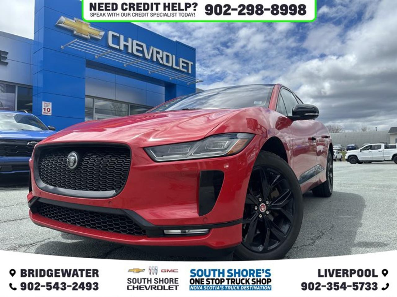 Recent Arrival! Caldera Red 2022 Jaguar I-PACE HSE Electric! For Sale, Bridgewater AWD Single-Speed Automatic Electric Motor Clean Car Fax, 15 Speakers, 20 Wheels, ABS brakes, Air Conditioning, Alloy wheels, Apple CarPlay/Android Auto, Audio memory, Auto High-beam Headlights, Auto-dimming Rear-View mirror, Brake assist, Bumpers: body-colour, Cabin Air Ionisation w/PM2.5 Filter, Compass, Delay-off headlights, Driver vanity mirror, Electronic Stability Control, Emergency communication system: Remote SOS Emergency Call, Exterior Parking Camera Rear, Front anti-roll bar, Front dual zone A/C, Front reading lights, Garage door transmitter: HomeLink, Headlight cleaning, Heated door mirrors, Heated front seats, Heated steering wheel, HVAC memory, Illuminated entry, Low tire pressure warning, Memory seat, Navigation system: Pivi Pro (Connected Navigation), Outside temperature display, Overhead airbag, Overhead console, Passenger vanity mirror, Power door mirrors, Power driver seat, Power Liftgate, Power windows, Radio data system, Rain sensing wipers, Rear fog lights, Rear window defroster, Remote keyless entry, Security system, Speed control, Speed-sensing steering, Split folding rear seat, Sport steering wheel, Steering wheel mounted audio controls, Telescoping steering wheel, Tilt steering wheel, Traction control, Turn signal indicator mirrors, Variably intermittent wipers, Ventilated front seats.