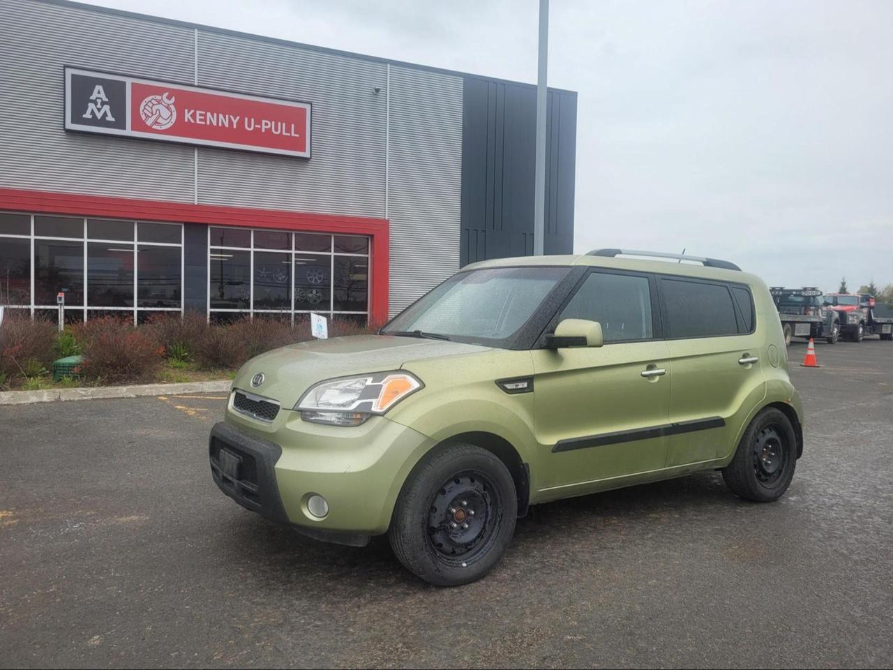 2011 Kia Soul in Alien Metallic (Manual). The vehicle has 246,249km. The vehicle runs and drives. No Check engine light. Some rust spots and imperfections around the vehicle. Brakes might need attention. We dont perform any mechanical/safety inspections. The vehicle is sold as is and might need some work.