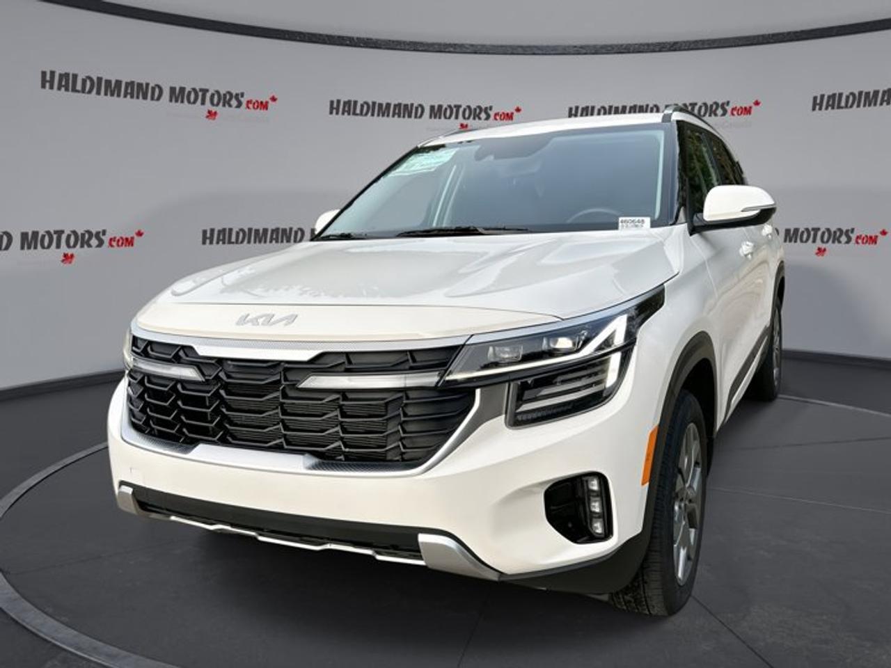 // ACCIDENT FREE!! //<br /><br />This 2025 Kia Seltos EX AWD is a smart choice for drivers who want comfort, confidence, and everyday ease in one well-sized SUV. Offered by Haldimand Motors Ltd. in Cayuga, this used model has 35,887 km, a White exterior, Black interior, and a practical 4-door layout.<br /><br />Powered by a 2.0-litre gas engine with a Continuously Variable Transmission, this 2025 Kia Seltos EX AWD delivers smooth response for city trips and highway travel alike. All-wheel drive adds extra confidence in changing Ontario weather, while the sunroof, leather seats, and heated steering wheel add welcome comfort.<br /><br />FEATURES OF THE Seltos EX AWD | No Accidents | Sunroof | Leather Seats | Heated Steering<br /><br />   All-wheel drive for year-round road confidence<br />   Power sunroof adds light and fresh air<br />   Heated steering wheel for cold mornings<br />   Leather seating brings a refined cabin<br /><br />ADVANCED SAFETY FEATURES<br /><br />   Backup camera helps with reversing visibility<br />   Blind spot monitor supports safer lane changes<br />   Lane departure warning adds driving awareness<br />   Side and head airbags enhance protection<br /><br />PERFORMANCE AND EFFICIENCY<br /><br />   2.0-litre gas engine balances daily efficiency<br />   Continuously Variable Transmission supports smooth acceleration<br />   Adaptive cruise control helps highway comfort<br />   All-wheel drive improves traction in weather<br /><br />COMFORT AND CONVENIENCE<br /><br />   Heated front seats add cold-weather comfort<br />   Automatic climate control maintains cabin temperature<br />   Remote starter helps before you enter<br />   Push button start makes departures simple<br /><br />TECHNONOLGY AND CONNECTIVITY<br /><br />   Apple CarPlay keeps apps within reach<br />   Android Auto supports easy smartphone integration<br />   Bluetooth integration supports hands-free communication<br />   Steering wheel audio controls simplify access<br /><br />CARGO SPACE<br /><br />   Rear trunk access makes loading easier<br />   Four-door design supports daily passenger flexibility<br />   SUV shape offers practical cargo versatility<br />   Spare tire adds useful travel support<br /><br />AWARDS & RECOGNITIONS<br /><br />   Top Safety Pick, Insurance Institute for Highway Safety, 2024<br /><br />WHAT OTHER OWNERS LIKE<br /><br />   Comfortable ride quality for daily commuting<br />   User-friendly infotainment and phone connectivity<br />   Confident all-wheel drive in poor weather<br />   Easy entry, visibility, and practical size<br /><br />Inside, this 2025 Kia Seltos EX AWD feels ready for busy daily life. The cabin brings together useful comfort features such as heated front seats, front air conditioning, automatic climate control, power windows, power steering, and an adjustable steering wheel. Tinted windows, ambient lighting, and illuminated vanity mirrors add a polished touch.<br /><br />This 2025 Kia Seltos EX AWD also makes driving easier with thoughtful convenience. Remote starter, push button start, cruise control, adaptive cruise control, automatic door locks, remote trunk release, rear trunk access, heated mirrors, electric mirrors, and turn signal mirrors all help support an easy ownership experience.<br /><br />Technology is simple and well placed in this 2025 Kia Seltos EX AWD. Apple CarPlay and Android Auto help connect your phone with ease, while Bluetooth integration and HD Radio support entertainment and communication on the go. Steering wheel audio controls let you manage key functions without taking your focus off the road.<br /><br />The exterior of this 2025 Kia Seltos EX AWD has a clean and modern look in White, matched with useful features that suit Canadian driving. LED headlamps, fog lights, automatic headlights, a rear spoiler, and a rear window defroster all contribute to confidence and convenience through changing seasons.<br /><br />Safety remains a major strength in this 2025 Kia Seltos EX AWD. Anti-Lock Braking System, stability control, tire pressure monitoring, child safety locks, driver airbag, passenger airbag, passenger airbag sensor, side impact airbags, and head side airbags all help support peace of mind on every trip.<br /><br />This 2025 Kia Seltos EX AWDs VIN is: KNDEUCAA5S7771678.<br /><br />WHY CHOOSE US? <br /><br />Honest & Transparent Buying Experience: Weve been a trusted name in business since 1984.<br /><br />STRAIGHTFORWARD PRICING:<br />Our Advertised Price Includes:<br />>>Safety Certification (No separate fee!)<br />>>30-Day 100% Mechanical Warranty<br />>>FREE Carfax History Report.<br />>>No upcharge for paying cash.<br />(Prices Exclude HST and Licensing Fees only.)<br /><br />>>Browse 300+ vehicles all in ONE LOCATION<br /><br />EASY FINANCING: Great rates & open loans<br /><br />WE BUY CARS: Get Top Dollar for your trade-in, or sell us your vehicle for CASH! Even if you dont buy from us!<br /><br />STOP BY TODAY<br />Treat yourself - stop by Haldimand Motors Ltd. located at 42 Talbot St E, Cayuga, ON N0A 1E0 to make this car yours today!<br /><br />https://www.haldimandmotors.com/used/stock-460648.html