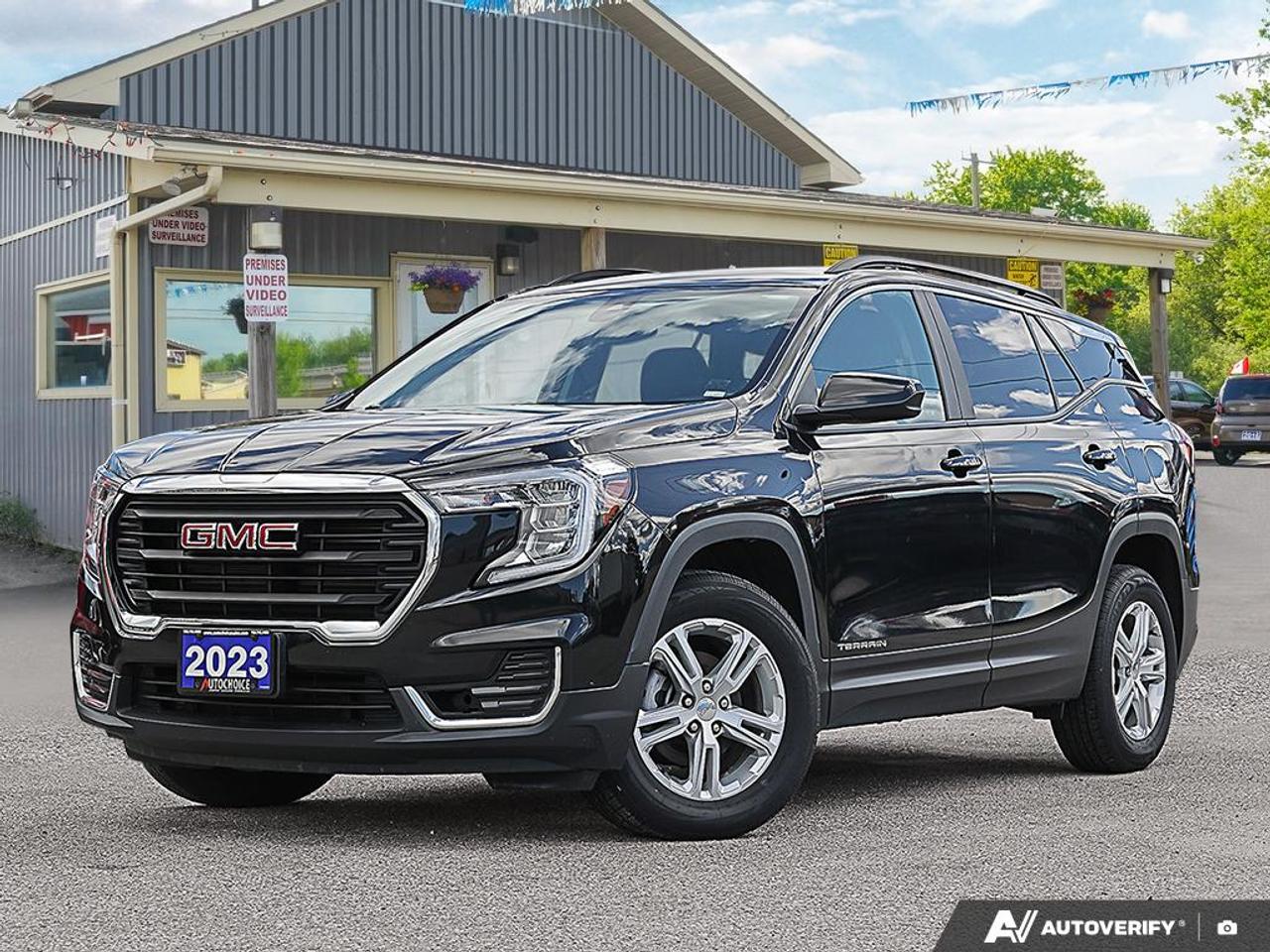 <p>Experience the perfect blend of style, capability, and comfort with this stunning, like-new <strong>2023 GMC Terrain AWD 4dr SLE</strong> available at <strong>Auto Choice Sales</strong>. Dressed in a sleek black exterior that commands attention and featuring a refined charcoal interior, this SUV crossover is designed to impress. Under the hood, a responsive 1.5L I4 Turbo engine paired with an automatic transmission and All Wheel Drive ensures confident handling and efficiency on any Canadian road, no matter the season. With only 83,589 km on the odometer, this Terrain is ready for countless more adventures.</p><p>This GMC Terrain offers a driving experience that&rsquo;s both practical and luxurious. Its versatile SUV/Crossover body style provides ample space for passengers and cargo, making it ideal for everything from daily commutes to weekend getaways. The gasoline-powered engine delivers a smooth and powerful ride, while the All Wheel Drive system offers enhanced traction and stability, giving you peace of mind when facing challenging road conditions. Step inside and discover a thoughtfully designed interior that prioritizes your comfort and convenience.</p><p>Here are five features that make this 2023 GMC Terrain SLE truly stand out:</p><ul><li><strong>Remote Start:</strong> Imagine stepping into a perfectly warmed or cooled cabin every time, no matter the weather.</li><li><strong>Rear Vision Camera (R/V CAM):</strong> Effortlessly navigate tight parking spots and reverse with added confidence thanks to this essential safety and convenience feature.</li><li><strong>Heated Seats (H/SEATS):</strong> Say goodbye to chilly mornings! Enjoy cozy comfort on demand, making every drive a pleasure.</li><li><strong>All Wheel Drive (AWD):</strong> Conquer Canadian winters and challenging terrain with superior traction and stability, ensuring you can go wherever life takes you.</li><li><strong>1.5L I4 Turbo Engine:</strong> Experience an impressive balance of power and fuel efficiency, delivering an exhilarating yet economical drive.</li></ul><p><strong><em>Powered by AutoIntelligence&trade;</em></strong></p><p>Vehicle information has been generated using artificial intelligence and is provided for informational purposes only. While efforts are made to ensure accuracy, please confirm all details directly with the dealer.</p>
