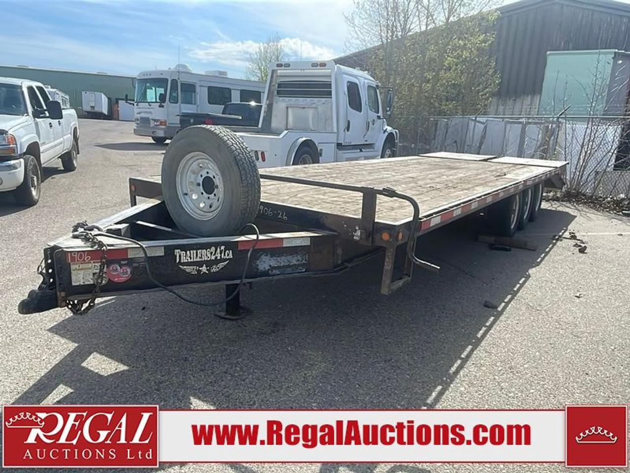 OFFERS WILL NOT BE ACCEPTED BY EMAIL OR PHONE - THIS VEHICLE WILL GO ON TIMED ONLINE AUCTION on Wednesday May 27.<br><br/>VEHICLE DESCRIPTION <br/>Stock #: 33729 <br/>Lot #: 460 <br/>Reserve Price: Not Set <br/>CarProof Report: Not Available <br/><br/>IMPORTANT DECLARATION <br/>Finance Repo: This vehicle has been seized or surrendered to a creditor or bankruptcy trustee. <br/> 8.5FT X 26FT DECK * GVWR 21,000 LB * REAR RAMPS *  <br/>Active Status: This vehicles title is listed as Active Status. <br/> Live Online Bidding: This vehicle will be available for bidding over the internet, visit www.RegalAuctions.com to register. <br/> <br/>The simple solution to selling your car or truck. Bring your clean vehicle in with your Drivers License and current Registration and well put it on the auction block at our next sale.<br/><br/>www.RegalAuctions.com