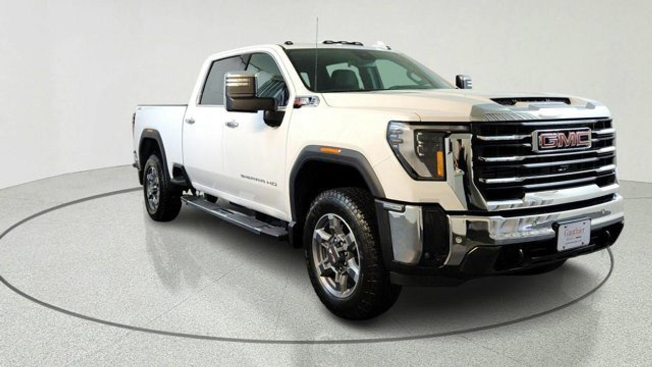 The 2026 GMC Sierra 2500HD SLT is built to handle the toughest tasks with ease. Under the hood, the 6.6L Duramax Turbo-Diesel V8 engine delivers immense power, ensuring you have the torque needed for heavy hauling and towing. Coupled with an advanced 10-speed automatic transmission and a rugged 4-wheel drive system, this truck provides smooth shifting and excellent traction, regardless of the terrain or weather conditions.<br />Inside, you will find a cabin designed for both productivity and relaxation. The SLT trim features high-quality perforated leather-appointed seating, heated front and rear seats, and a heated steering wheel for maximum comfort. Technology is front and center with a stunning 13.4-inch touchscreen infotainment system that includes wireless Apple CarPlay and Android Auto compatibility. With the added benefits of the SLT Convenience Package---including ventilated front seats and a Bose premium audio system---every journey becomes a first-class experience.<br />Safety and practicality remain top priorities in this heavy-duty machine. Equipped with the Sierra HD Pro Safety Plus package, this truck includes advanced features like HD Surround Vision, front and rear park assist, and rear cross-traffic alert to help you navigate with confidence. Practical additions, such as the innovative MultiPro Tailgate and gooseneck/5th wheel prep package, ensure that this Sierra is ready to work just as hard as you do.