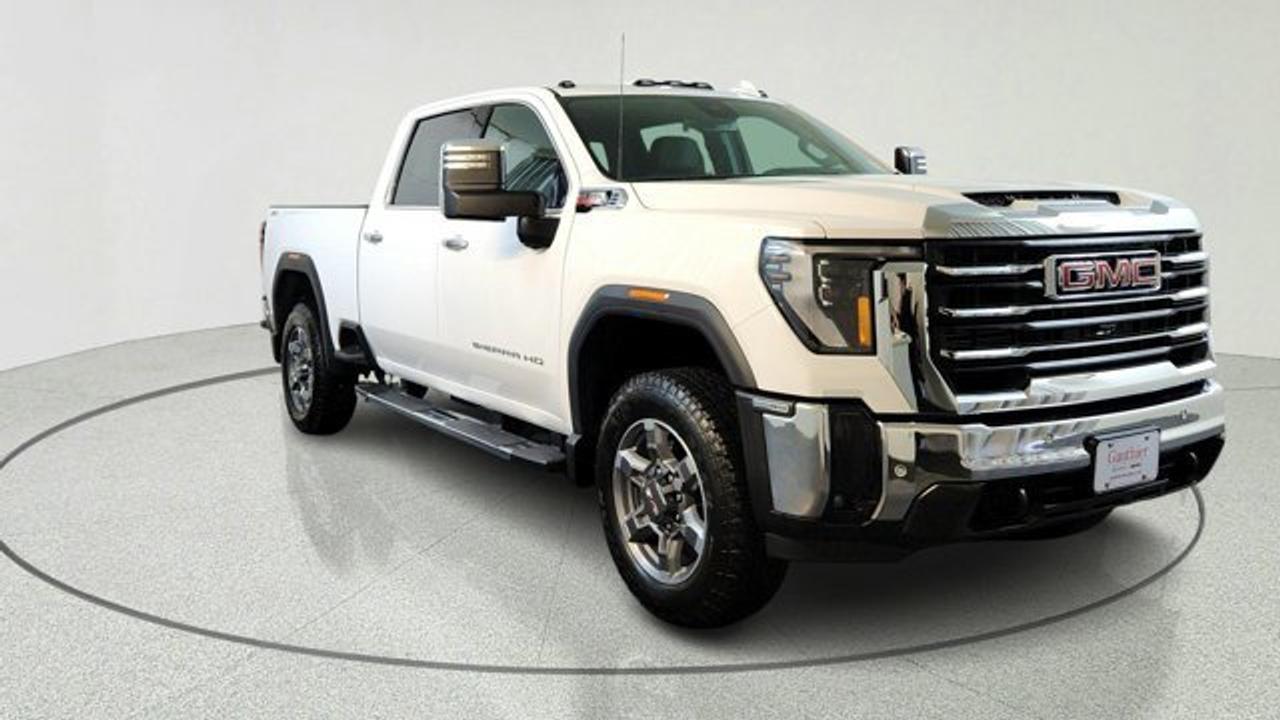 The 2026 GMC Sierra 2500HD SLT is built to handle the toughest tasks with ease. Under the hood, the 6.6L Duramax Turbo-Diesel V8 engine delivers immense power, ensuring you have the torque needed for heavy hauling and towing. Coupled with an advanced 10-speed automatic transmission and a rugged 4-wheel drive system, this truck provides smooth shifting and excellent traction, regardless of the terrain or weather conditions.<br />Inside, you will find a cabin designed for both productivity and relaxation. The SLT trim features high-quality perforated leather-appointed seating, heated front and rear seats, and a heated steering wheel for maximum comfort. Technology is front and center with a stunning 13.4-inch touchscreen infotainment system that includes wireless Apple CarPlay and Android Auto compatibility. With the added benefits of the SLT Convenience Package---including ventilated front seats and a Bose premium audio system---every journey becomes a first-class experience.<br />Safety and practicality remain top priorities in this heavy-duty machine. Equipped with the Sierra HD Pro Safety Plus package, this truck includes advanced features like HD Surround Vision, front and rear park assist, and rear cross-traffic alert to help you navigate with confidence. Practical additions, such as the innovative MultiPro Tailgate and gooseneck/5th wheel prep package, ensure that this Sierra is ready to work just as hard as you do.