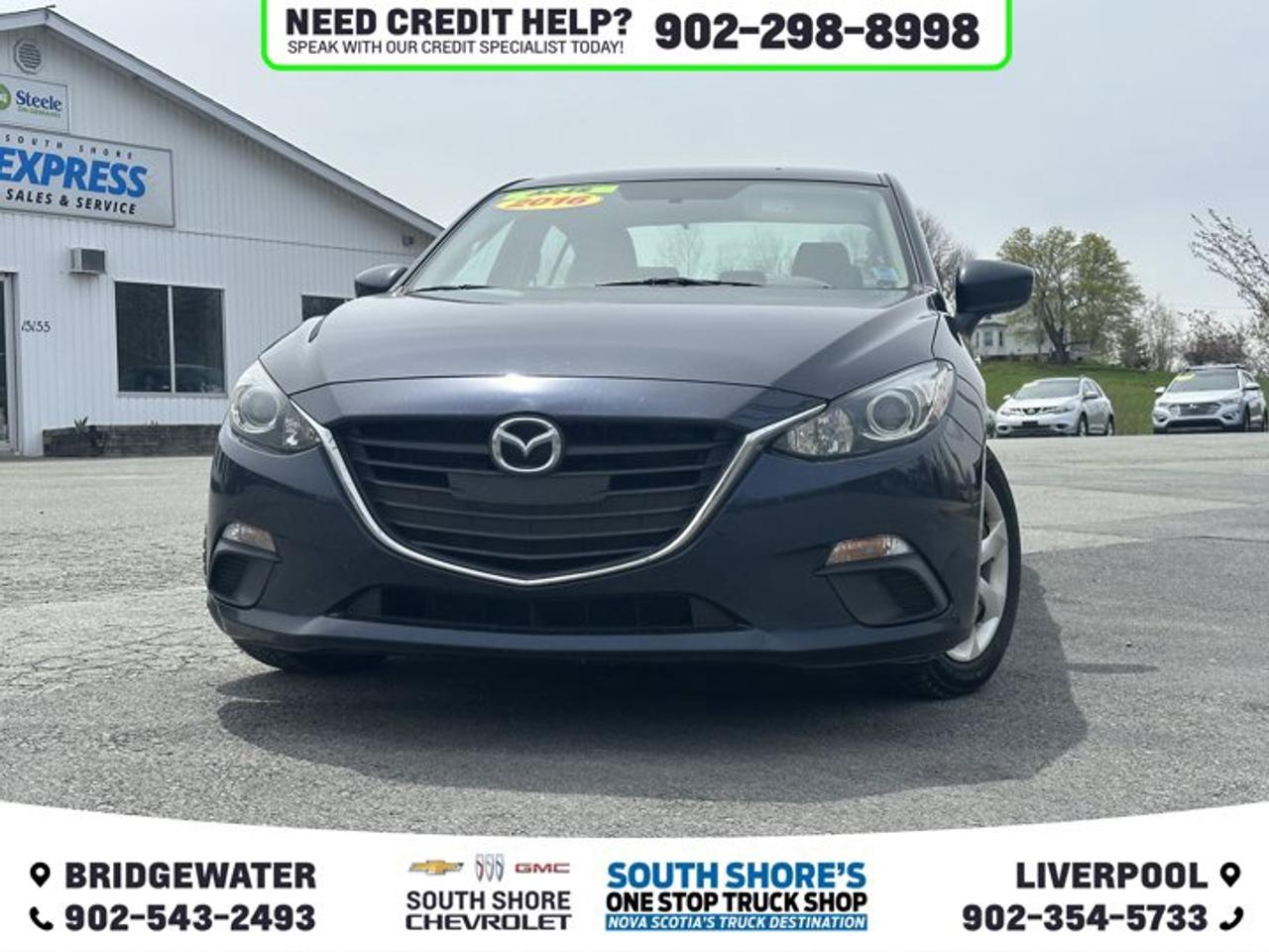 Awards: * 2016 KBB.com 10 Coolest New Cars Under $18,000 * 2016 KBB.com 10 Best Sedans Under $25,000 Recent Arrival! Odometer is 14257 kilometers below market average! Blue 2016 Mazda Mazda3 GX For Sale, Bridgewater FWD 6-Speed SKYACTIV®-G 2.0L 4-Cylinder DOHC 16V 6 Speakers, ABS brakes, Air Conditioning, Driver door bin, Driver vanity mirror, Four wheel independent suspension, Front anti-roll bar, Illuminated entry, Power door mirrors, Power steering, Radio data system, Rear anti-roll bar, Rear window defroster, Remote keyless entry, Security system, Speed control, Speed-sensing steering, Tachometer, Tilt steering wheel, Traction control, Trip computer, Variably intermittent wipers. Reviews: * Precise handling when going around turns; very good fuel economy; quick acceleration; top crash test scores; refined interior with intuitive controls; available hatchback body style; many advanced features are available. Source: Edmunds