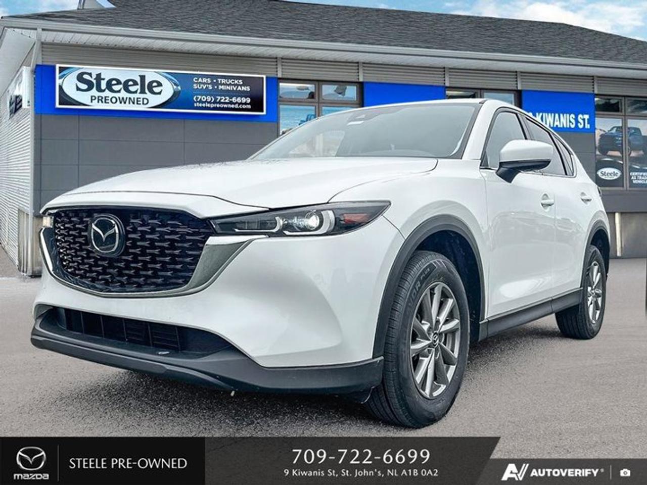 This 2023 Mazda CX-5 GS is a sleek and stylish SUV that is sure to impress any potential buyer. With only 29,571 kilometers on the odometer, this vehicle is practically brand new and has plenty of life left in it. The gasoline engine is a Regular Unleaded I-4 2.5 L/152, providing excellent fuel efficiency with a city KM/L of 10 and a highway KM/L of 8. The transmission is an AWD 6-Speed Automatic w/OD, making it perfect for all types of driving conditions. Some key features include the AM/FM/HD Audio System with 6 speakers, a full colour centre display with Mazda Connect Infotainment system, Apple CarPlay and Android Auto compatibility, Bluetooth connectivity for audio streaming and hands-free calling, and navigation-ready capabilities (requires navigation SD card accessory). If youre in the market for a reliable and well-equipped SUV, this Used 2023 Mazda CX-5 GS at Steele Mazda St. Johns could be the perfect fit for you!