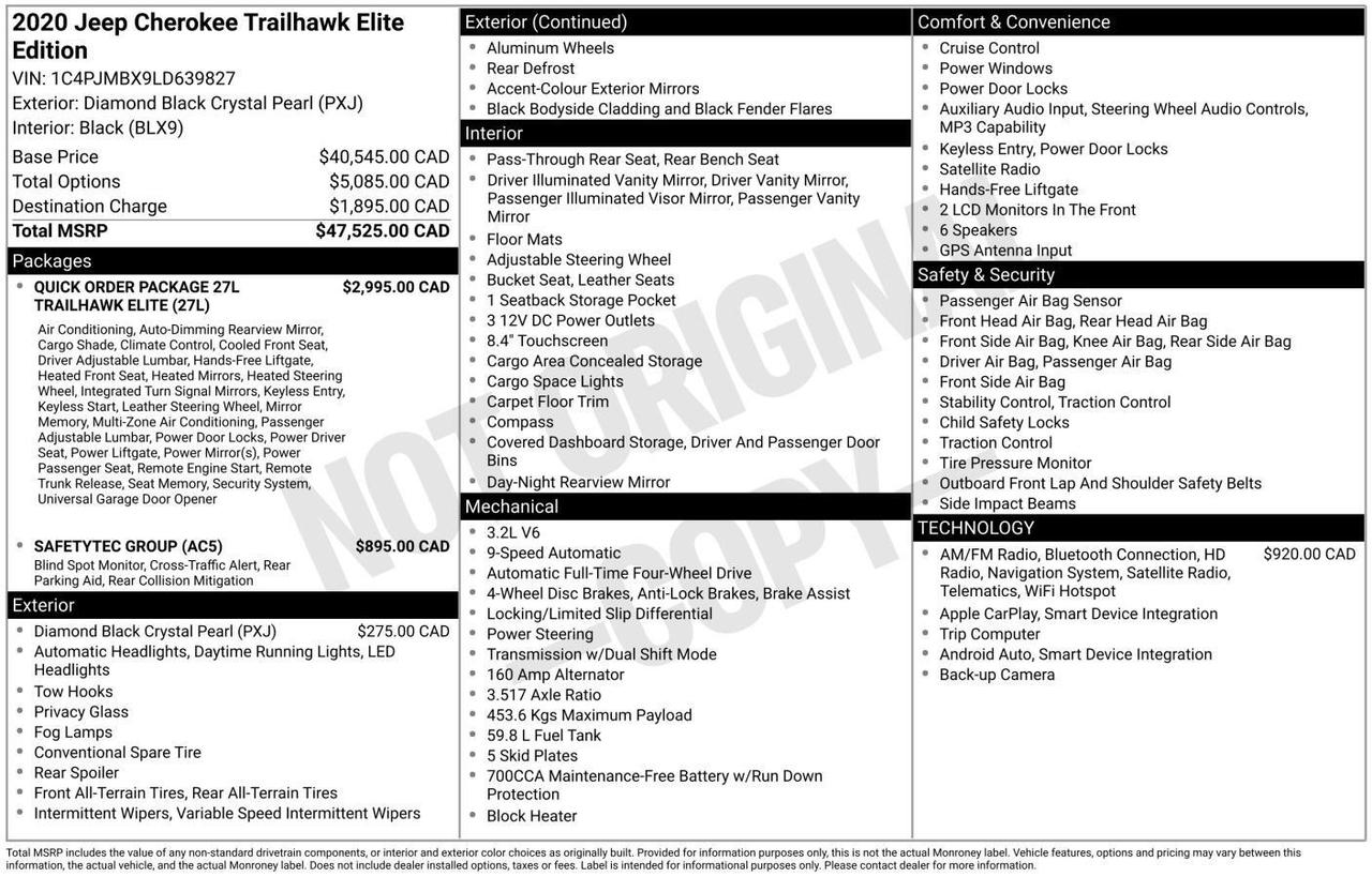 2020 Jeep Cherokee Trailhawk Elite Edition Photo