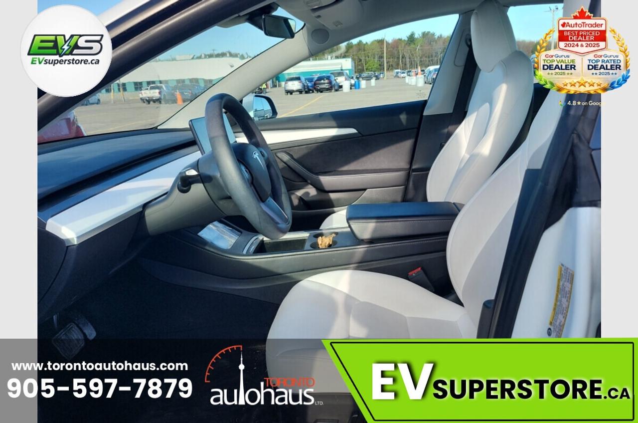 2022 Tesla Model 3 LFP I WHITE INTERIOR I EVSUPERSTORE.CA Photo