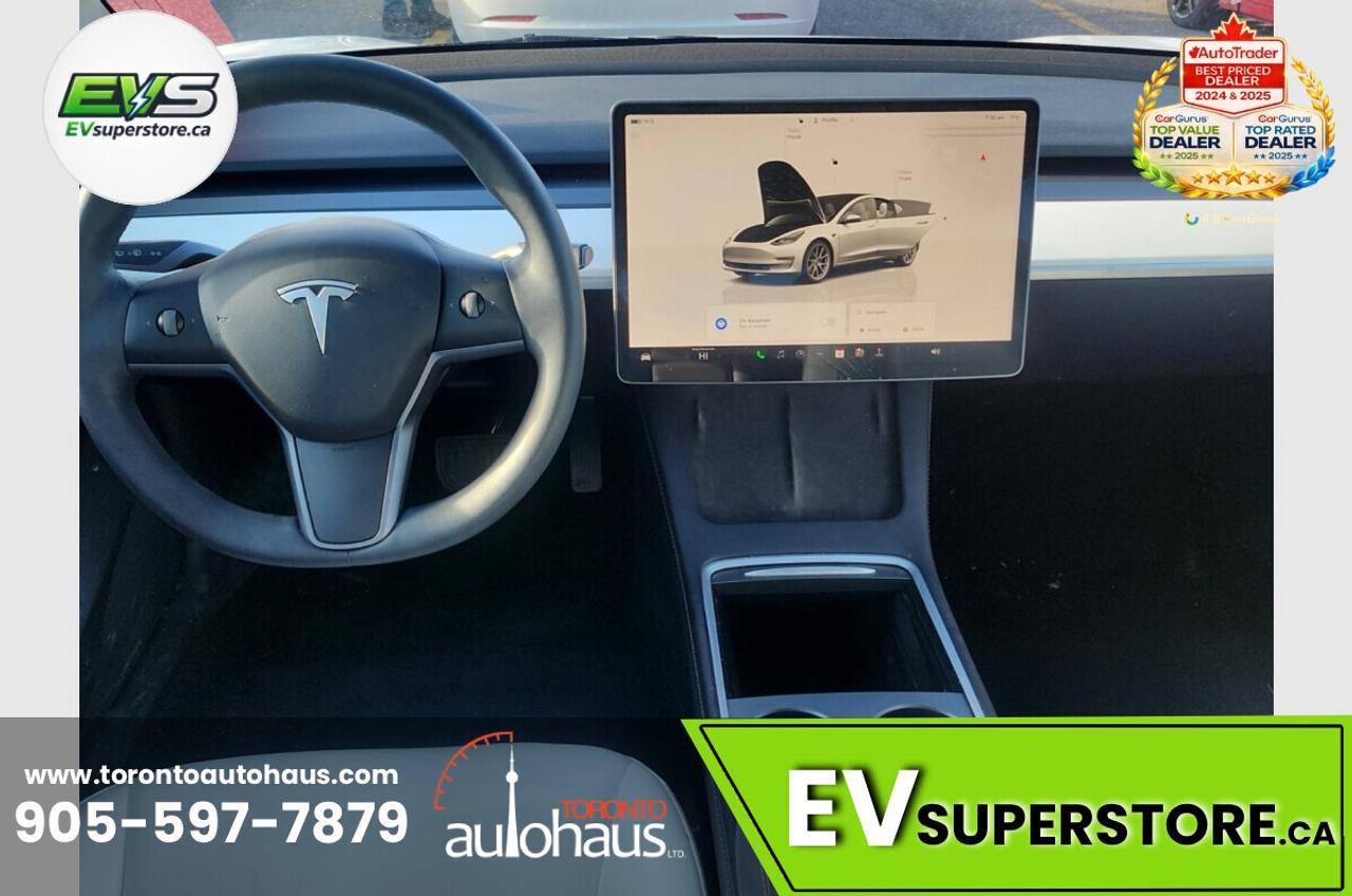 2022 Tesla Model 3 LFP I WHITE INTERIOR I EVSUPERSTORE.CA Photo