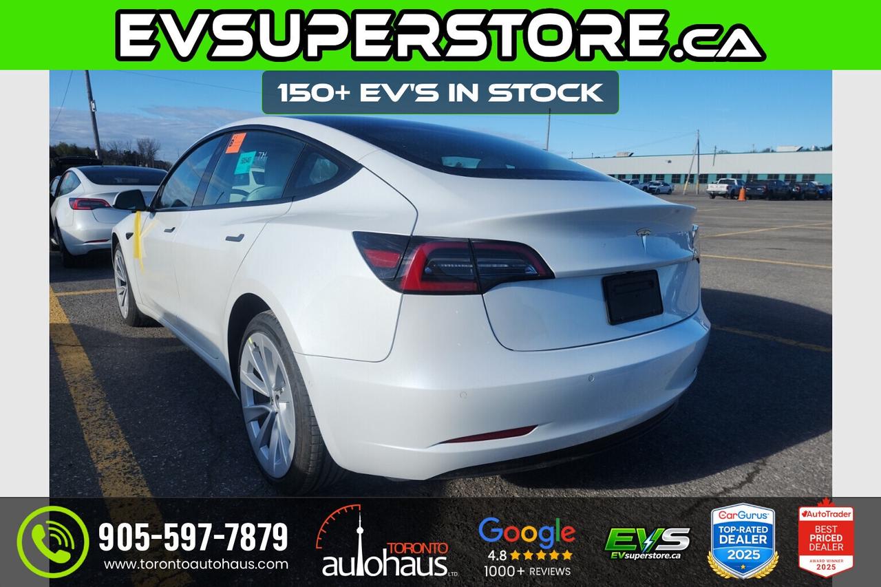 2022 Tesla Model 3 LFP I WHITE INTERIOR I EVSUPERSTORE.CA Photo