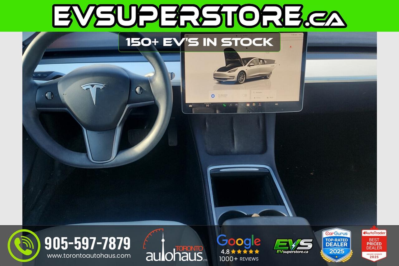 2022 Tesla Model 3 LFP I WHITE INTERIOR I EVSUPERSTORE.CA Photo