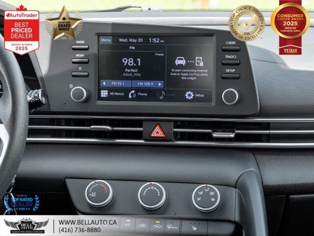 2022 Hyundai Elantra Essential   B.CAM   HTDSEATS   CARPLAY   NOACCIDEN Photo