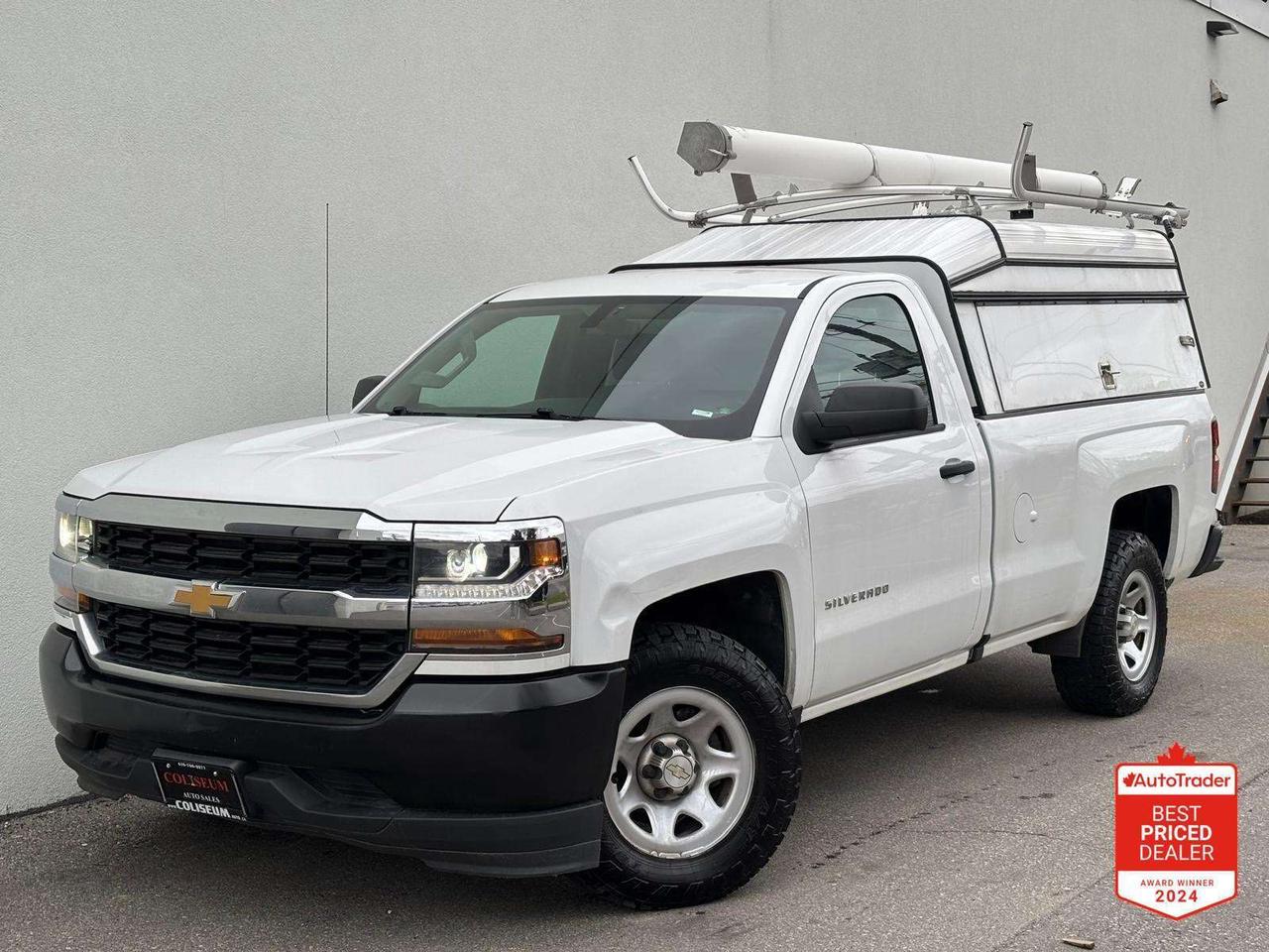 2018 Chevrolet Silverado 1500 V6 REGULAR CAB LONG BOX-CAP-LADDER RACKS-TOW PKG. Photo0