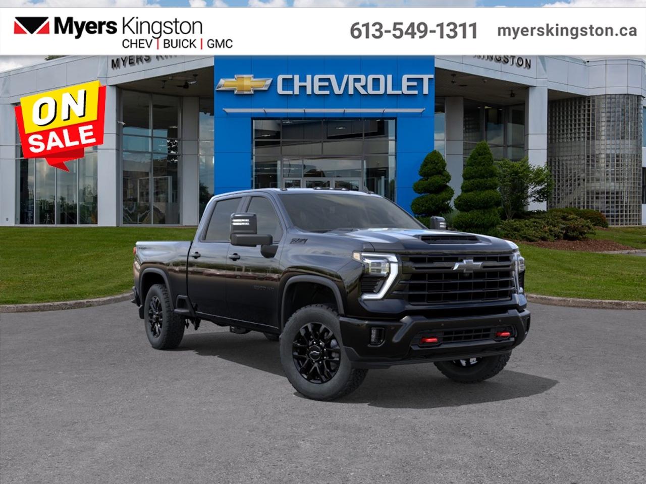 <b>Convenience Package II, Remote Start Package, Gooseneck/5th Wheel Prep Package, Leather Seats, Power Tailgate!</b><br> <br>  SPECIAL! EMPLOYEE PRICING ON NOW! Was $104840. Now $95141! $9699 discount until Aug 31!  <br> <br/>Built with a robust platform and versatile configurations, it adapts effortlessly to heavy-duty hauls, trailer duties, or weekend getaways.<br> <br>The 2026 Chevrolet Silverado 2500 blends rugged capability with modern refinement, making it a strong choice for those who need serious truck performance without sacrificing comfort. Inside, youll find an interior equipped with smart features, connected tech, and a layout that supports both work and life on the go. Built on a tried-and-true platform and backed by Chevrolets reputation, the Silverado 2500 stands ready to take on heavy loads, long drives, and everything in between.<br> <br>This Black sought after diesel Crew Cab 4X4 pickup has an Automatic transmission and is powered by a 470HP 6.6L 8 Cylinder Engine. <br> <br> Our Silverado 2500HDs trim level is LT. This trim rewards you with an upgraded 13.4-inch infotainment screen with navigation capability and a digital drivers display. Also standard include a trailering package with hitch guidance, machined aluminum wheels, SiriusXM satellite radio, heated trailering mirrors, a locking tailgate, Apple CarPlay and Android Auto, and remote keyless entry. Safety features also include automatic emergency braking, front pedestrian braking, lane departure warning, forward collision alert, and following distance indicator. This vehicle has been upgraded with the following features: Convenience Package II, Remote Start Package, Gooseneck/5th Wheel Prep Package, Leather Seats, Power Tailgate, Z71 Off-Road Package, Convenience Package.<br><br> <br>To apply right now for financing use this link: <a href=https://www.taylorautomall.com/finance/apply-for-financing/ target=_blank>https://www.taylorautomall.com/finance/apply-for-financing/</a><br> <br/>Weve discounted this vehicle $9699. 4.99% financing for 84 months. Incentives expire 2026-08-31. See dealer for details. <br><br>HST, licensing, and Federal luxury tax (if applicable) are extra. <br><br> Come by and check out our fleet of 60+ used cars and trucks and 190+ new cars and trucks for sale in Kingston.  o~o