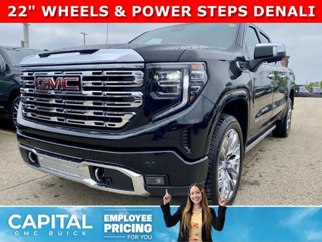 Check out this 2026 Sierra 1500 Crew Cab Denali with the RESERVE PACKAGE. Equipped with a ton of options like Heated and Cooled Seats, POWER SUNROOF, Heated Steering, Body Color Arch Moldings, 360 CAM, Rear Streaming Camera Mirror, Heads-up Display, 22 Inch Wheels, Heated Rear Seats, Massive Touchscreen, Power Assist Steps, and so much more... CALL NOWAsk for the Internet Department for more information or book your test drive today! Text 507-585-4395 for fast answers at your fingertips!Ask for the Internet Department for more information or book your test drive today! Text 507-585-4395 for fast answers at your fingertips!AMVIC Licensed Dealer - Licence Number B1044900