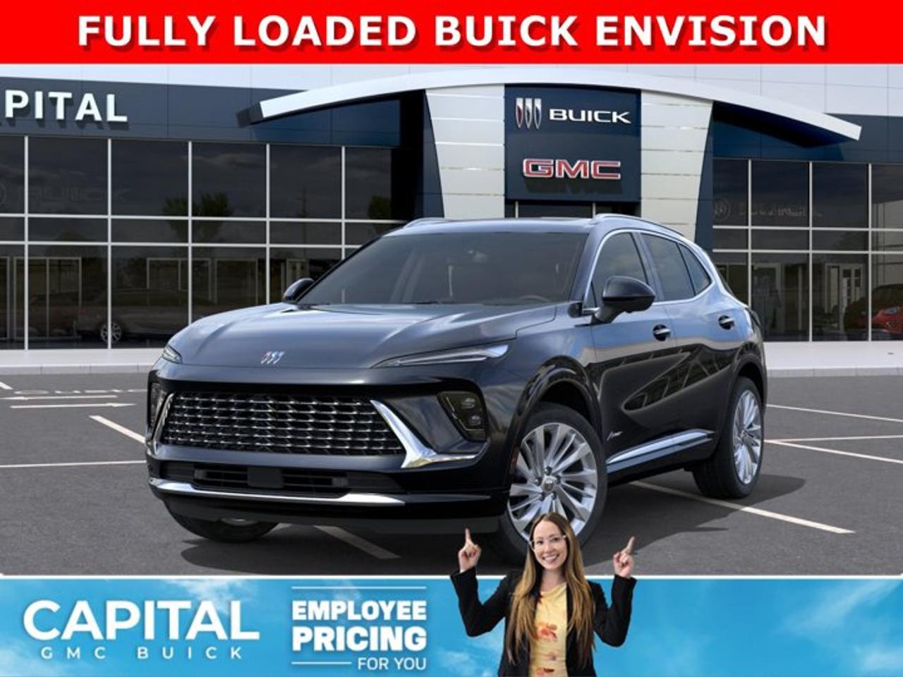THIS 2026 Buick Envision Avenir AWD is the perfect SUV and comes loaded with options like MASSAGING SEAT, Heated and Cooled Seats, Heated Steering, Remote Start, 360 Camera, Rear Camera Mirror, Power Liftgate, Panoramic Sunroof, Heads-Up Display, Adaptive Cruise Control, Bose Stereo, a Ton of safety features and so much more... CALL NOWAsk for the Internet Department for more information or book your test drive today! Text 507-585-4395 for fast answers at your fingertips!AMVIC Licensed Dealer - Licence Number B1044900