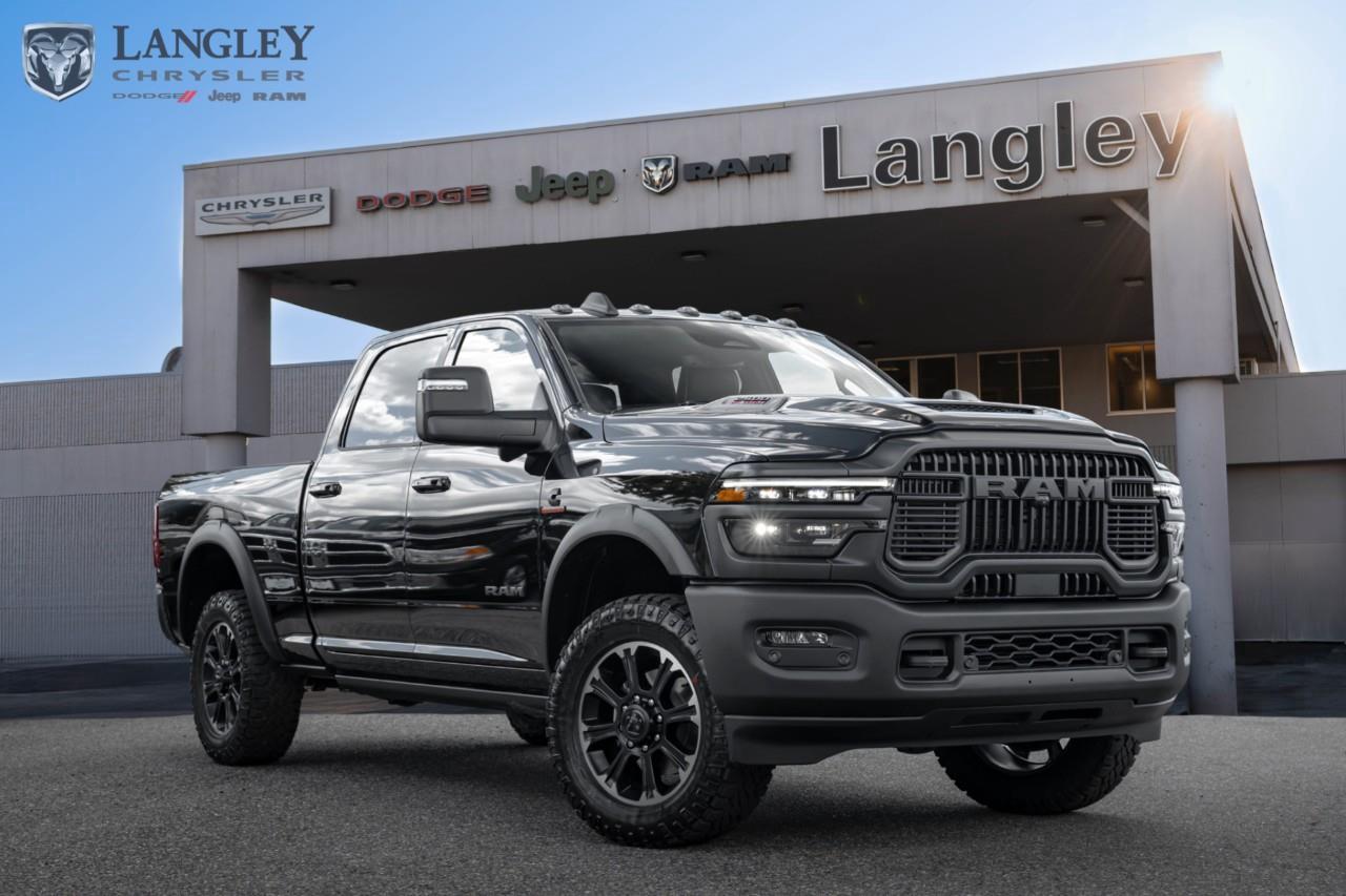 <p><strong>2026 RAM 2500 Rebel</strong></p><p>A rugged, off-road-oriented heavy-duty pickup that pairs trail-ready performance with the immense power and towing capability of a Cummins turbo diesel engine.</p><ul><li><p>Engine: 6.7L Cummins High-Output Turbo Diesel I6</p></li><li><p>Horsepower: 430 hp</p></li><li><p>Torque: 1,075 lb-ft</p></li><li><p>Max Towing Capacity: 20,000 lbs</p></li><li><p>Drivetrain: 4x4 with 8-speed automatic transmission</p></li></ul><p>Come book a test drive at Langley Chrysler, conveniently located in Langley, British Columbia.</p>*All new vehicle purchases are plus the PDI accessory installs and any price increases provided by the manufacturer. For trucks the accessories will include wheel locks, spray-in liners, and mud flaps. For all other vehicles, wheel locks are standard, other equipment may apply. Confirm with the dealer.

<p>*All prices are net of all manufacturer incentives and/or rebates and are subject to change by the manufacturer without notice. All prices plus applicable taxes, applicable environmental recovery charges, documentation of $599 and full tank of fuel surcharge of $76 if a full tank is chosen.<br />Other items available that are not included in the above price:<br />Tire & Rim Protection and Key fob insurance starting from $599<br />Service contracts (extended warranties) for up to 7 years and 200,000 kms starting from $599<br />Custom vehicle accessory packages, mudflaps and deflectors, tire and rim packages, lift kits, exhaust kits and tonneau covers, canopies and much more that can be added to your payment at time of purchase<br />Undercoating, rust modules, and full protection packages starting from $199<br />Flexible life, disability and critical illness insurances to protect portions of or the entire length of vehicle loan?im?im<br />Financing Fee of $500 when applicable<br />Prices shown are determined using the largest available rebates and incentives and may not qualify for special APR finance offers. See dealer for details. This is a limited time offer.</p>