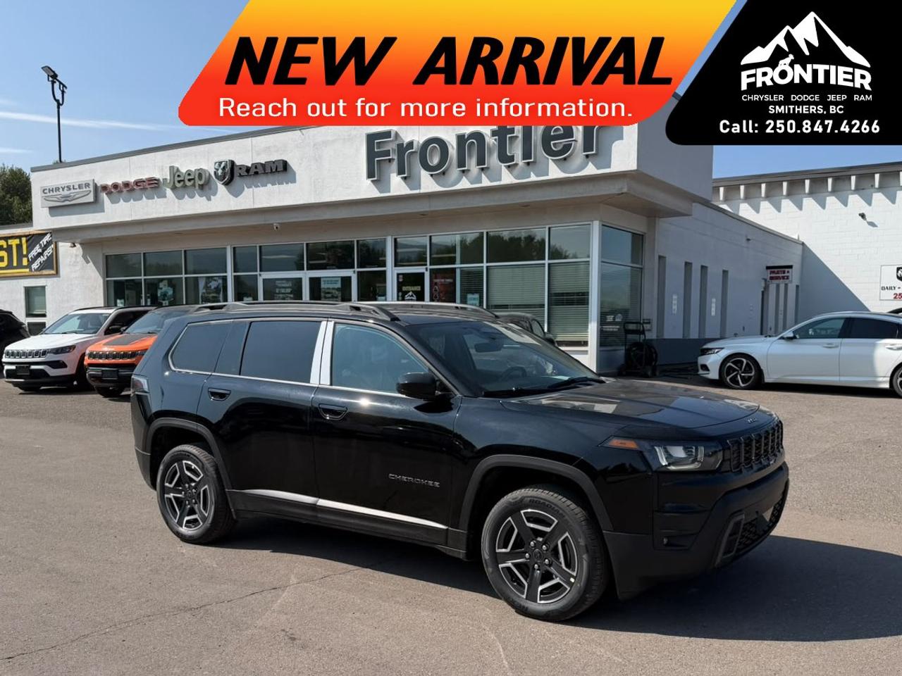 <p>The 2026 Jeep Cherokee Laredo 4x4 is an efficient and versatile SUV that combines everyday comfort, advanced technology, and legendary Jeep capability for every journey.</p><p>Powered by an efficient <strong>1.6L I-4 Turbo Plug-In Hybrid (PHEV)</strong> engine paired with an <strong>Electronic Variable Transmission (EVT)</strong>, this Cherokee delivers exceptional fuel economy, smooth performance, and the confidence of Jeep's proven 4x4 system. Whether you're commuting, exploring backroads, or heading out for a weekend getaway, it offers capability without compromising efficiency.</p><p>Finished in Diamond Black Crystal Pearl with an embossed cloth black interior, the Cherokee Laredo provides a refined cabin with heated front seats, a heated steering wheel, dual-zone automatic climate control, remote start, and a comfortable 60/40 split-folding rear seat for added versatility.</p><p>Stay connected with the intuitive <strong>12.3-inch Uconnect® 5 touchscreen</strong>, Apple CarPlay®, Android Auto, Bluetooth® connectivity, and multiple USB charging ports, making every drive more enjoyable for both driver and passengers.</p><p>Jeep's comprehensive suite of safety features includes Adaptive Cruise Control with Stop and Go, Active Driving Assist, Active Lane Management System, Blind-Spot Monitoring with Cross-Path Detection, Drowsy Driver Detection, Full-Speed Forward Collision Warning Plus, ParkView® Rear Back-Up Camera, Park-Sense® Rear Park Assist, Rain-Sensing Wipers, and Traffic Sign Recognition to help provide confidence on every trip.</p><p>With impressive hybrid efficiency, modern technology, and Jeep's legendary capability, the 2026 Jeep Cherokee Laredo 4x4 is ready for everything from your daily commute to your next adventure.</p><p>Please confirm all vehicle details and features with our sales team prior to purchase and start the buying process today at <strong>Frontier Chrysler Dodge Jeep Ram Ltd.</strong>, proudly serving Smithers, BC and the surrounding area.</p><p>Final price does not include taxes, $995 administration fee, $10 VSA transaction levy, $398 finance placement fee (if applicable), and any dealer installed accessories.</p>