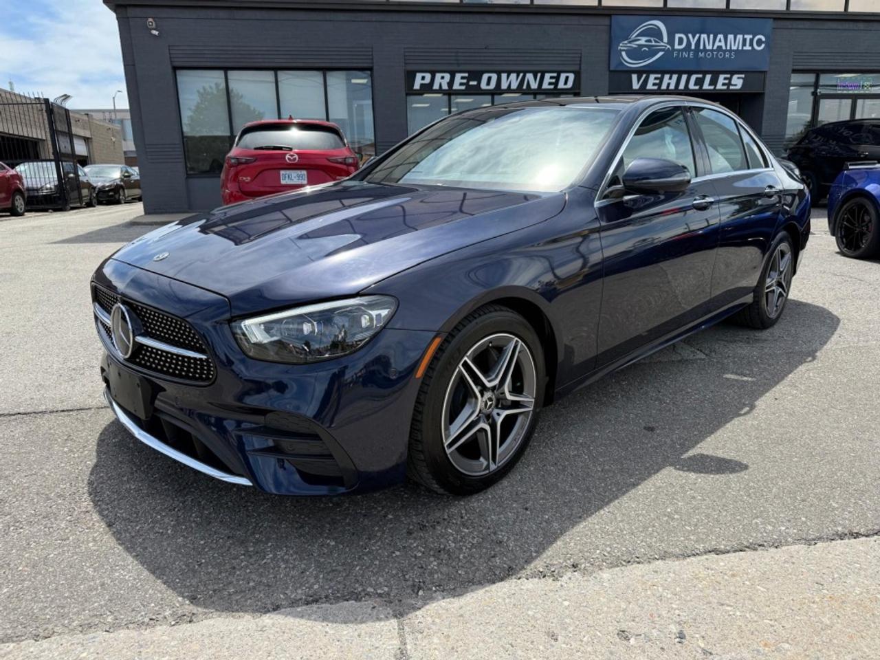 Gorgeous 2021 E 350 in a beautiful Cavansite Blue Metallic exterior with gorgeous brown leather interior. This vehicle is fully loaded with Burmester sound system, Navigation, sunroof and moonroof, leather automatic memory heated seats, and so much more!!<br><br>Tax and Licensing Fees are EXTRA!<br>This vehicle can be certified for an additional $799.  <br>If not Certified, then as per OMVIC Regulations the vehicle is deemed un-fit, not drivable and not Certified.<br><br>Visit us at 5161 STEELES AVE W, NORTH YORK for a test drive!<br>We are open MONDAY-SATURDAY<br>See our full inventory at dynamicfinemotors.ca<br>Call or text 437-561-2890