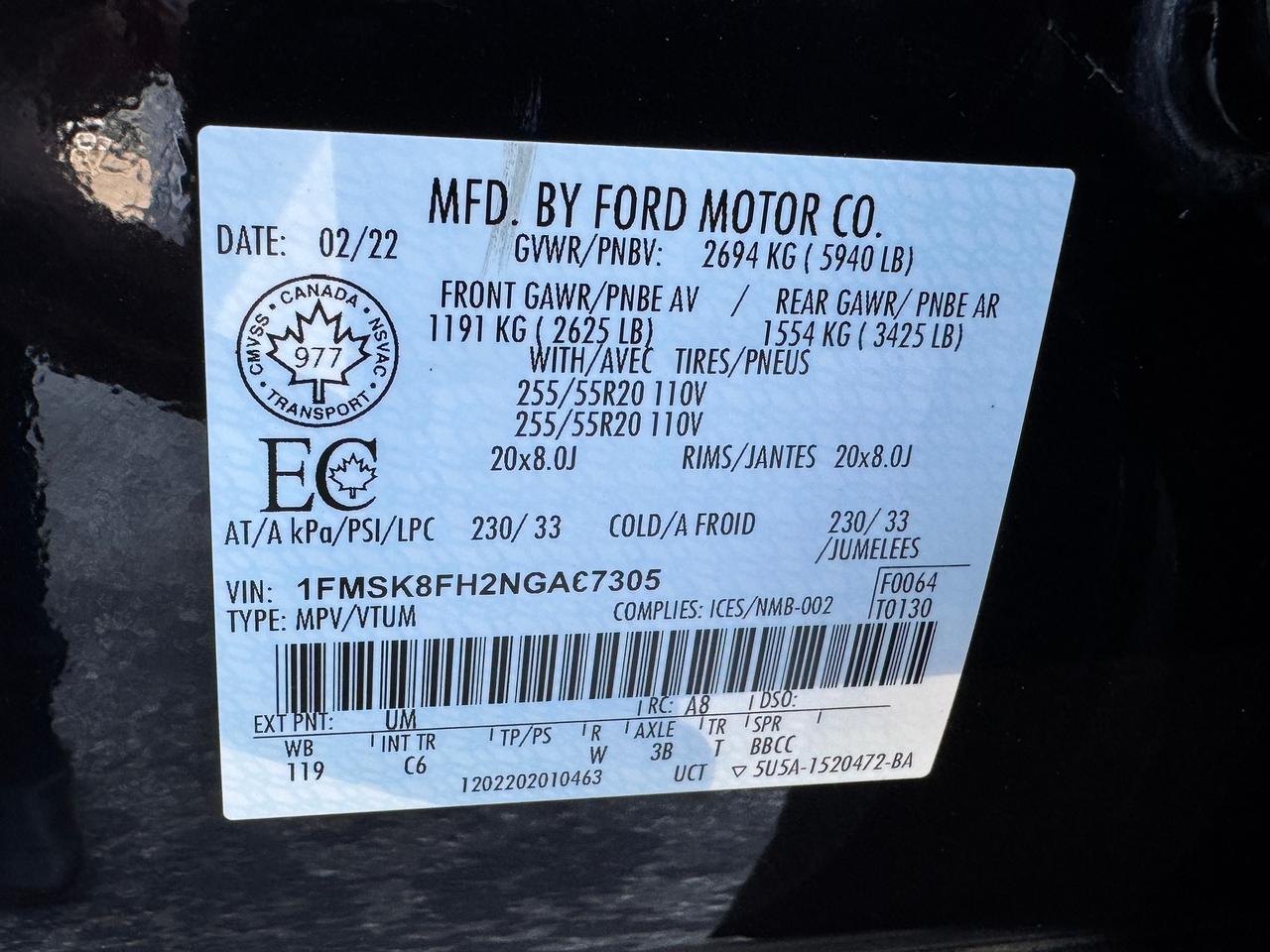 2022 Ford Explorer LIMITED 7 Passenger+CLEAN CARFAX Photo