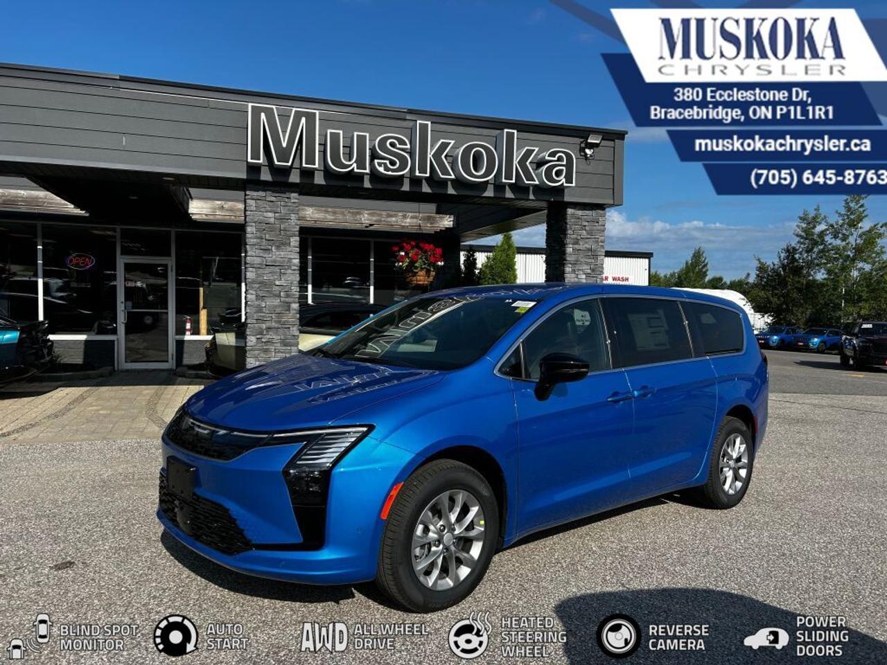 This CHRYSLER PACIFICA SELECT, with a 3.6L Pentastar V-6 engine engine, features a 9-speed automatic transmission, and generates 9.4 highway/14.1 city L/100km. Find this vehicle with only 14 kilometers!  CHRYSLER PACIFICA SELECT Options: This CHRYSLER PACIFICA SELECT offers a multitude of options. Technology options include: 10.1 Touchscreen Display, Disassociated Touchscreen Display, 2 LCD Monitors In The Front, GPS Antenna Input, Integrated Centre Stack Radio.  Safety options include Rain Detecting Variable Intermittent Wipers, Airbag Occupancy Sensor, Curtain 1st, 2nd And 3rd Row Airbags, Driver And Passenger Knee Airbag, Dual Stage Driver And Passenger Front Airbags.  Visit Us: Find this CHRYSLER PACIFICA SELECT at Muskoka Chrysler today. We are conveniently located at 380 Ecclestone Dr Bracebridge ON P1L1R1. Muskoka Chrysler has been serving our local community for over 40 years. We take pride in giving back to the community while providing the best customer service. We appreciate each and opportunity we have to serve you, not as a customer but as a friend