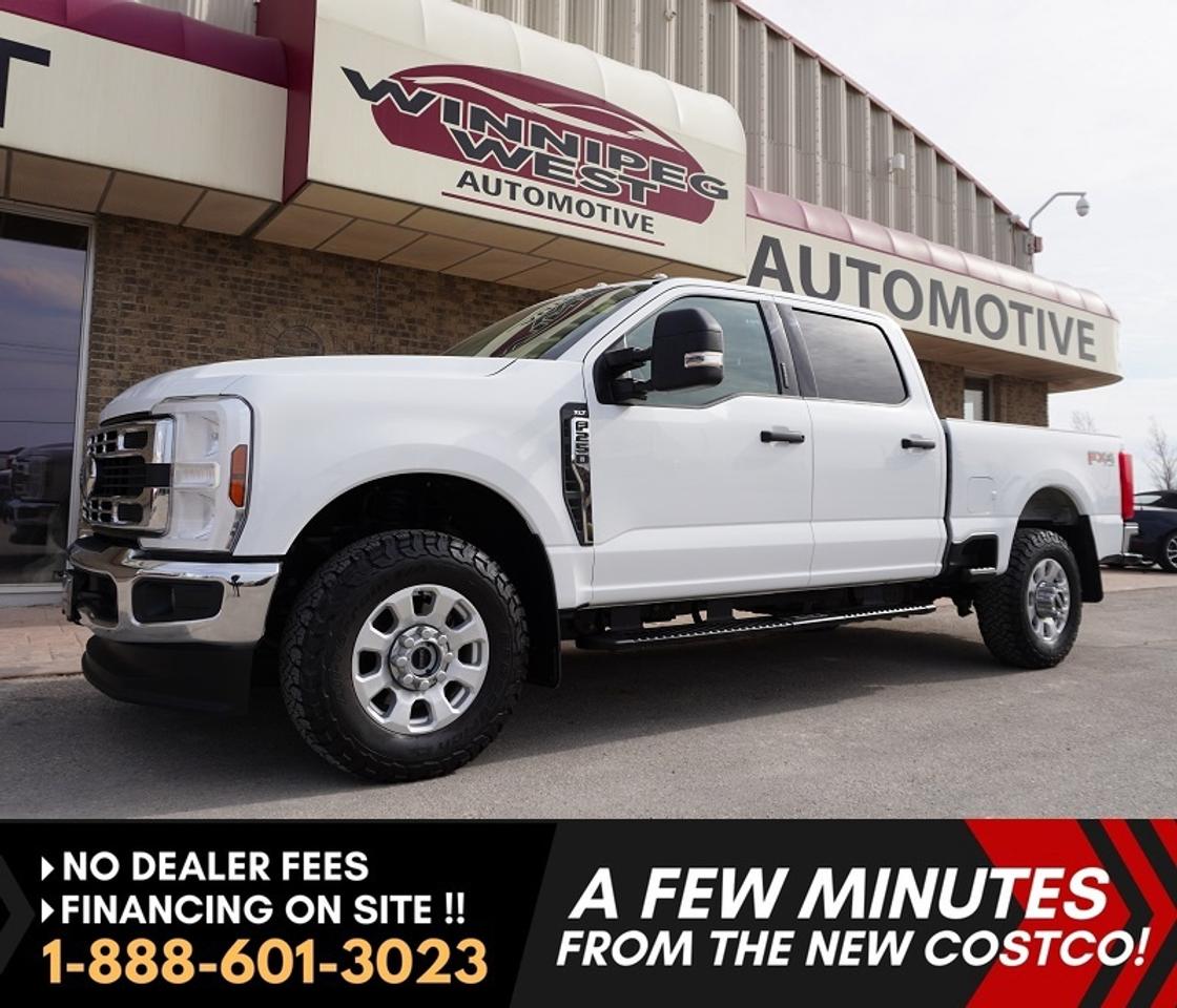 *** Dealer arranged financing on site! Quick, Simple,  no calls or waiting on bank appointments required!! Drive away today ***   NO ADMINISTRATION FEES!!


2024 Ford F250 Super Duty XLT Premium CREW CAB  7.3L V8 GODZILLA ENGINE -- ONLY 30,000 KMS!!!!  -- FX4 Off-Road Package  -- Off-road tuned shocks and skid plates  -- Hill Descent control -- Power drivers seat  --  Integrated trailer brake controller -- Telescoping heated trailer tow dual-mirrors -- 6-inch Full length running boards -- Back up camera --  Upfitter aux switches  --  Wi-Fi capability -- SYNC 4 Touchscreen Infotainment System -- Apple CarPlay & Android Auto YouTube Player and Stingray Karaoke!! (make memories wherever you go)

Sharp inside and outside. Non-smoker. Large Ford Super Duty Crew Cab configuration, loads of seating room, chrome appearance package with the FX4 package, short box.  This is cared for and not a your typical work truck.   This has been cared for, it shows with the shape inside and out. 

VERY LOW KMS Clean history!! 

Features
- 7.3L V8 "Godzilla" engine
- 430 horsepower and 485 lb-ft of torque
- 6.75 ft bed
-10-speed automatic
- Drive Mode Selector
- 6-in wide factory running boards.
- Crew Cab configuration 
- Integrated trailer brake controller  
- Backup camera
- SYNC 4 Touchscreen Infotainment System 
- Apple CarPlay & Android Auto 
- Bluetooth Connectivity 
- Sirius XM Satellite radio capability
- Power windows, locks, and mirrors
- Air conditioning
- Steering wheel-mounted controls
- 8-way power-adjustable drivers seat with power-adjustable lumbar support
- Large HD dual-mirrors for improved visibility
- Fog Lights & Tow Hooks 
- Easy Step Rear Bumper 
- Factory Side Box Steps
- Premium Aluminum Alloy Wheel
- Roof clearance lights
- Off-road tuned shocks
- Skid plates
- Upfitter switches
- Hill Descent Control.
- Keyless Entry
- Heated mirrors
- 18-in wheels


Comes with a Manitoba Safety Certification, and we have many Extended Powertrain warranties available on your vehicle purchase up to 10-year coverage (on eligible vehicles see dealer for details). Financing on site with Zero down financing OAC. Trades accepted. View at Winnipeg West Automotive Group, 5195 Portage Ave. (only a couple of minutes past the new Costco) Dealer permit # 6007, Call now 1(888) 601-3023. This Car is located in Winnipeg Manitoba,  however we can have it shipped anywhere in North America relatively inexpensively.