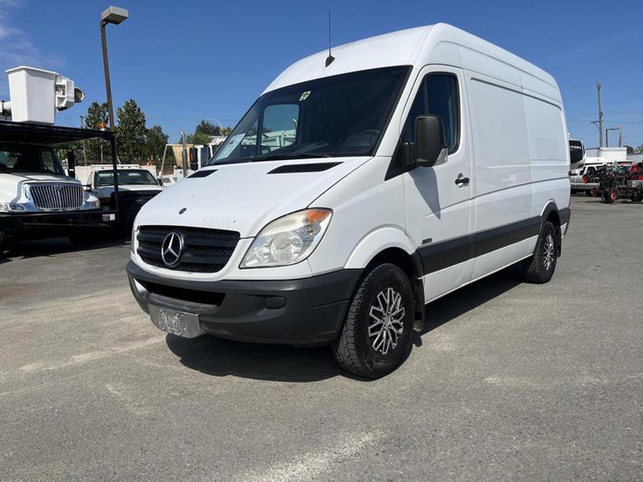 2010 Mercedes-Benz Sprinter 2500 High Roof 144-inch Wheelbase Cargo Van Diesel, rear shelving, 3.0L, 6 cylinder, automatic, RWD, white exterior, gray interior, cloth.(Former Municipality Vehicle)  $17,750.00 plus $375 processing fee, $18,125.00 total payment obligation before taxes.   Listing report, warranty, contract commitment cancellation fee, financing available on approved credit (some limitations and exceptions may apply). All above specifications and information is considered to be accurate but is not guaranteed and no opinion or advice is given as to whether this item should be purchased. We do not allow test drives due to theft, fraud, acts of vandalism and undetectable impaired driving. Instead we provide the following benefits: Complimentary Warranty (with options to extend), Limited Money Back Satisfaction Guarantee on Fully Completed Contracts, Contract Commitment Cancellation, and an Open-Ended Sell-Back Option. Ask seller for details or call 604-522-REPO(7376) to confirm listing availability.