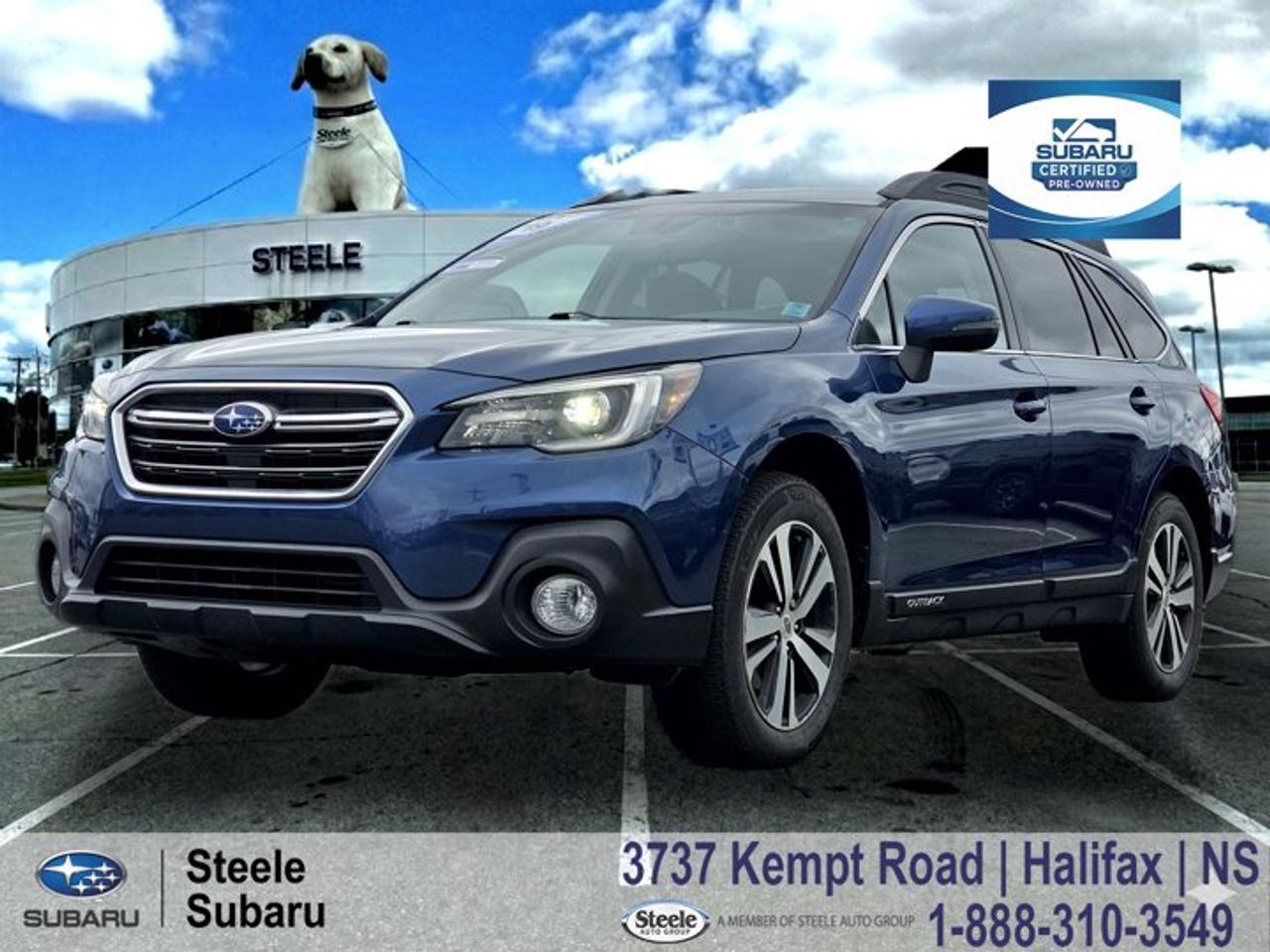 2019 Subaru Outback Limited | Symmetrical AWD | Leather | Heated Seats | Advanced Safety SuiteSubaru Certified Pre-Owned (CPO) | Rates as low as 3.99%* | CPO Warranty IncludedFrom smooth Highway 102 drives toward Truro to relaxed evenings along the South Shore between Mahone Bay and Lunenburg, the Outback Limited feels perfectly suited to Nova Scotias mix of pavement and scenery. With its comfortable ride and elevated ground clearance, its built for long summer days that dont always stick to the main road.The Limited trim brings a premium edge to the Outback lineup, combining everyday practicality with added comfort and technology. Powered by Subarus 2.5L SUBARU BOXER engine paired to a Lineartronic CVT, it delivers steady, efficient performance supported by Symmetrical All-Wheel Drive for year-round capability. On the road, it feels composed and confident, with a smooth ride that absorbs rough pavement and gravel stretches alike ideal for both Halifax commuting and weekend exploration. Inside, the cabin is quiet and well-appointed, offering the kind of versatility and space that makes everything from grocery runs to road trips feel effortless.Performance & Safety2.5L SUBARU BOXER 4-cylinder engineLineartronic CVT automatic transmissionSymmetrical All-Wheel DriveEyeSight Driver Assist TechnologyAdaptive Cruise ControlPre-Collision Braking SystemLane Keep Assist & Sway WarningBlind-Spot Detection with Rear Cross-Traffic AlertVehicle Dynamics ControlX-Mode with Hill Descent ControlComfort & TechLeather-trimmed upholsteryHeated front and rear seatsHeated steering wheel8-inch touchscreen infotainment systemApple CarPlay & Android AutoPower driver and passenger seatsDual-zone automatic climate controlPower liftgatePower sunroofKeyless entry with push-button startIf youre looking for a comfortable, capable wagon thats ready for daily driving in Halifax and weekends across Nova Scotia, this Outback Limited is worth a closer look. Reach out to Steele Subaru to schedule your test drive and get ready for the road ahead.SUBARU CERTIFIED PRE-OWNEDThis vehicle is Subaru Certified Pre-Owned, having successfully passed a comprehensive 160-Point Inspection completed by Subaru factory-trained technicians to ensure quality and peace of mind. Any needed repair or maintenance is performed before the vehicle is certified, so it meets Subarus standards for safety, security, and performance. Every Subaru CPO vehicle includes a CARFAX Vehicle History Report for full transparency. Your Subaru CPO also includes a Certified Limited Warranty with coverage based on age and mileage (minimum 3-month/5,000-km), with upgrade options available through Subaru Protection Plan. For added confidence, Subaru 360 C.A.R.E. 24-hour roadside assistance backed by CAA is included across Canada and the U.S., and youll receive a one-time 10-day / 1,000-km exchange privilege with the selling dealer. Buy with confidence knowing this vehicle has been thoroughly checked and prepared to Subarus standards. Trade-ins are always welcome, and were here to help make your next vehicle purchase smooth and worry-free.Ask us about flexible financing or extended warranty options.*Limited time purchase financing offer provided through Subaru Financial Services by TCCI for qualifying Subaru Certified Pre-Owned Vehicles on approved credit. Rates are subject to change without notice. See your participating Subaru dealer for complete details, terms and conditions.*All Wheel Drive, 12 Speakers, Alloy wheels, CD player, Fully automatic headlights, harman/kardon® Speakers, Heated front seats, Heated rear seats, Heated steering wheel, Leather Seating Surfaces, Memory seat, Navigation System, Power driver