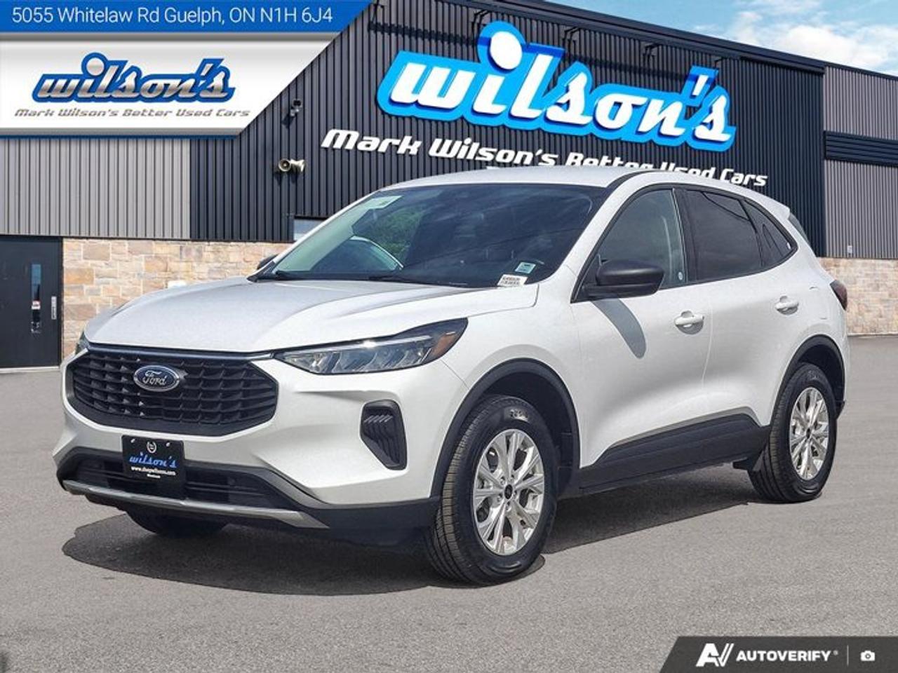 Come see this certified 2025 Ford Escape Active AWD | Heated Wheel + Seats | BSW | Remote Start | CarPlay + Android | Rear Camera | and More!. Its Automatic transmission and 1.5 L engine will keep you going. This Ford Escape features the following options: Reverse Camera, Remote Start, Heated Steering Wheel, Air Conditioning, Heated Seats, Tilt Steering Wheel, Steering Radio Controls, Power Windows, Power Locks, and Traction Control. Test drive this vehicle at Mark Wilsons Better Used Cars, 5055 Whitelaw Road, Guelph, ON N1H 6J4.MASSIVE SELECTION: 500+ vehicles in ONE LOCATION, all Live Market Priced for the best value!STRAIGHTFORWARD & TRANSPARENT PRICING: Our Advertised Price INCLUDES:Safety Certification! (No separate certification fee upcharge).FREE Carfax History Report!NO upcharge for paying cash!CONFIDENCE & PEACE OF MIND: 30-Day/3,000 km Warranty INCLUDED! Plus a 5-Day Exchange Privilege!*EASY FINANCING: Better-than-bank rates, $0 Down, and 3 Months No Payments available OAC. BAD CREDIT APPROVED HERE!WE BUY CARS: Get Top Dollar for your trade, or sell us your vehicle for CASH even if you dont buy ours!www.shopwilsons.comAn Honest, Transparent Buying Experience. Trusted in business since 1961!(Cash Prices Exclude HST and Licensing Fees only.)