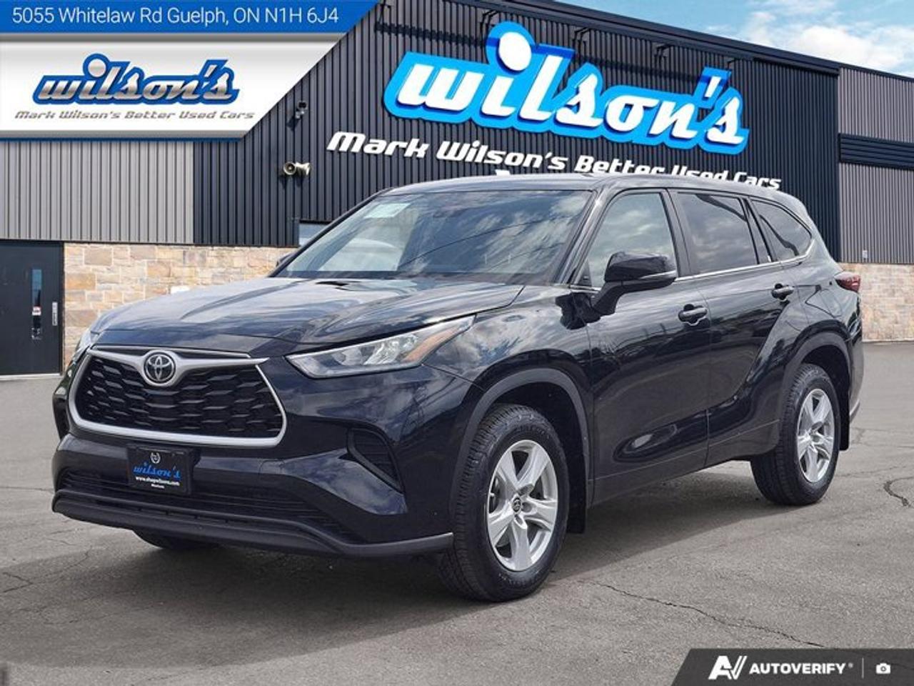 Check out this certified 2023 Toyota Highlander LE AWD | Radar Cruise | Heated Seats | Power Seat | CarPlay + Android | Rear Camera | and More !. Its Automatic transmission and 2.4 L engine will keep you going. This Toyota Highlander features the following options: Reverse Camera, Radar Cruise, Air Conditioning, Heated Seats, Tilt Steering Wheel, Steering Radio Controls, Power Windows, Power Locks, Traction Control, and Power Mirrors. Test drive this vehicle at Mark Wilsons Better Used Cars, 5055 Whitelaw Road, Guelph, ON N1H 6J4.MASSIVE SELECTION: 500+ vehicles in ONE LOCATION, all Live Market Priced for the best value!STRAIGHTFORWARD & TRANSPARENT PRICING: Our Advertised Price INCLUDES:Safety Certification! (No separate certification fee upcharge).FREE Carfax History Report!NO upcharge for paying cash!CONFIDENCE & PEACE OF MIND: 30-Day/3,000 km Warranty INCLUDED! Plus a 5-Day Exchange Privilege!*EASY FINANCING: Better-than-bank rates, $0 Down, and 3 Months No Payments available OAC. BAD CREDIT APPROVED HERE!WE BUY CARS: Get Top Dollar for your trade, or sell us your vehicle for CASH even if you dont buy ours!www.shopwilsons.comAn Honest, Transparent Buying Experience. Trusted in business since 1961!(Cash Prices Exclude HST and Licensing Fees only.)