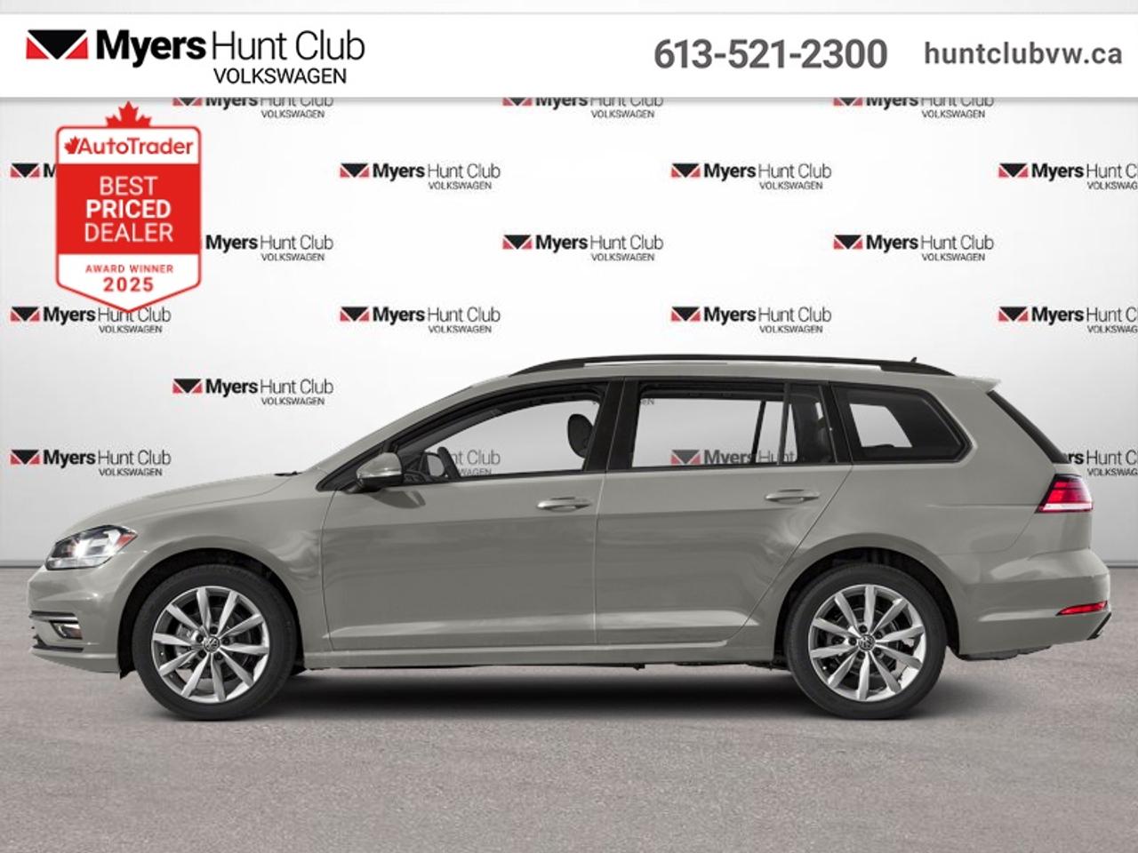 <b>Driver Assistance Package!</b><br> <br> This 2018 Volkswagen Golf Sportwagon can easily be mistaken for a sports car thanks to its powerful engine. This 2018 Volkswagen Golf SportWagen is fresh on our lot in Gloucester.<br> <br>Versatile and roomy, most people think of Volkswagens Golf Sportwagon as a multipurpose people and gear carrier. But there is a lot more to it. A powerful turbocharged engine, 4-motion all wheel drive availability, premium features and options made as standard and a smart phone integration system that lets you stay connected with the ease of pushing a button. This 2018 Volkswagen Golf Sportwagon is fitted out as a sports car, is comfortable enough as most luxury sedans and has the cargo space of a small truck.<br> <br>This wagon has 100,895 km. Its Tungsten Silver in colour. It has an Automatic transmission and is powered by a 170HP 1.8L 4 Cylinder Engine. <br> <br> Our Golf SportWagens trim level is Highline DSG 4MOTION. The top of the line Sportwagen, the Highline DSG 4MOTION, turns this wagon into a premium versatile vehicle capable of conquering any road condition at any time. This Highline trim features options such as an upgraded Fender Premium sound package with 8 speaker and a sub-woofer, voice controlled satellite navigation, smartphone integration tech, Sirius XM satellite ration and a dual USB/SC input slots. Adding to the comfort are the heated power front seats, dual zone front air conditioning, Vienna premium leather seat upholstery and the auto dimming rear view mirror. This loaded Sportwagen also has carbon fiber interior trim inserts, a back up camera, proximity key for entry and push button start among the many other options. This vehicle has been upgraded with the following features: Driver Assistance Package.<br> <br>To apply right now for financing use this link: <a href=https://www.huntclubvw.com/requests/credit.html target=_blank>https://www.huntclubvw.com/requests/credit.html</a><br> <br/><br>At Myers Hunt Club Volkswagen, our focus is customers like you. Our dedicated service, parts, and sales team are here to make your automotive experience a special one. We are very proud of our achievements and awards over the last 25 years and are committed to providing the same great service to our present and future customers. If youre looking for a vehicle, Myers Hunt Club Volkswagen is your destination for new, used, and certified pre-owned Volkswagen vehicles as well as other makes and models. Whatever your needs, we can help you here at Myers Hunt Club Volkswagen. </br><br> Come by and check out our fleet of 50+ used cars and trucks and 220+ new cars and trucks for sale in Gloucester.  o~o