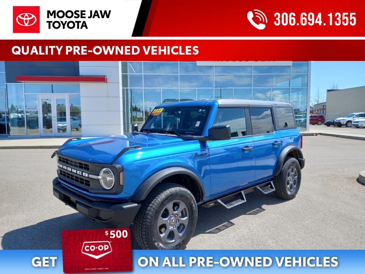 <p>Adventure-ready and barely broken in with only <strong>4,390 kms</strong>! This <strong>local trade</strong> is in excellent condition and loaded with the rugged capability and iconic style the Bronco is known for.</p><p>Whether youre hitting the highway, trails, or the lake this summer, the <strong>Bronco Big Bend</strong> is ready for your next adventure. Clean, well cared for, and ready to go!</p><p>? Only 4,390 kms ? Local trade ? Like-new condition ? Legendary Bronco capability</p><p>Dont miss your chance to own this practically new Bronco without the new vehicle wait. Come see it today!</p>