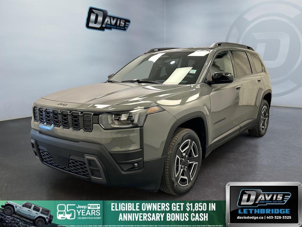 <b>Heated Seats, Heated Steering Wheel, Remote Start, Adaptive Cruise Control, Lane Keep Assist!</b><br /> <br /> The 2026 Jeep Cherokee combines modern comfort, advanced technology, and rugged capability in one refined SUV.<br /> <br />The 2026 Jeep Cherokee delivers the perfect mix of sophistication and strength, making it ideal for both adventure seekers and everyday drivers. Inside, youll find a well-appointed cabin packed with smart technology and comfortable finishes designed to elevate every drive. With dependable off-road capability, advanced safety systems, and a distinctive design, the Cherokee stands out as a versatile SUV ready for any road ahead.<br /> <br />This Sting-grey SUV has an Automatic transmission and is powered by a 210HP 1.6L 4 Cylinder Engine. <br /> <br /> Our Cherokee's trim level is Laredo. Experience everyday comfort with heated front seats, a 10-way power drivers seat with lumbar support, dual-zone automatic climate control, and a heated leatherette steering wheel that makes every drive feel refined and relaxed. The intuitive 12.3-inch Uconnect 5 touchscreen keeps you seamlessly connected with wireless smartphone integration, remote start, and a built-in Wi-Fi hotspot for effortless convenience. Confidence comes standard with advanced safety features such as Active Driving Assist, Blind Spot Detection, Full-Speed Forward Collision Warning Plus, and the ParkView Rear Back-Up Camera for added awareness on the road. This vehicle has been upgraded with the following features: Heated Seats, Heated Steering Wheel, Remote Start, Adaptive Cruise Control, Lane Keep Assist, Collision Mitigation .<br /><br /> <br />To apply right now for financing use this link: <a href=https://lethbridge.davisdodge.ca/free-credit-check/ target=_blank rel=nofollow noopener noreferrer>https://lethbridge.davisdodge.ca/free-credit-check/</a><br /> <br /><br />As a premier Chrysler, Dodge, Jeep and RAM dealership, Davis Dodge proudly offers an extensive selection of new and used vehicles to meet every drivers needs. Customers across Lethbridge, Fort Macleod, Taber, Claresholm, Coaldale, and beyond trust us for daily vehicle specials, certified service and parts, and a seamless online inventory experience. <br /><br /> With competitive financing options and expert support, we make car buying easy and enjoyable. <br /><br /> Ready to hit the road? Schedule your test drive today at Davis Dodge, your trusted Chrysler, Dodge, Jeep and RAM dealer in Lethbridge, Alberta.<br /><br /> Vehicle pricing offer shown expires 2026-07-31. <br /> Come by and check out our fleet of 50+ used cars and trucks and 110+ new cars and trucks for sale in Lethbridge. o~o