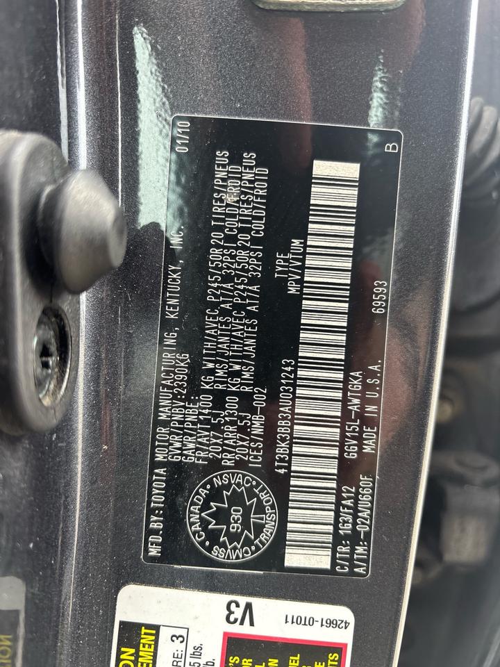 2010 Toyota Venza 4DR WGN V6 AWD Photo