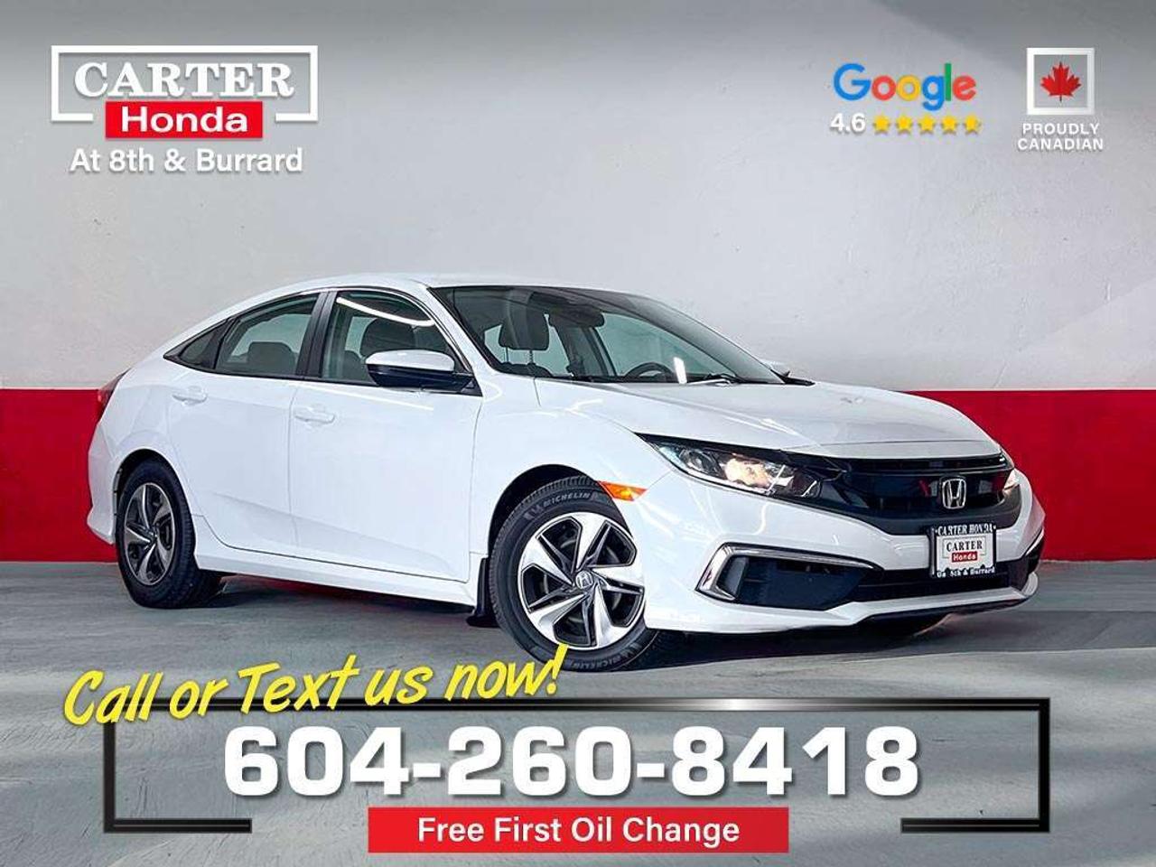 NO ACCIDENTS | ONE OWNER. 6-speed manual transmission, Automatic air conditioning with air filtration, Bluetooth HandsFreeLink, steering wheel-mounted controls, and a multi-angle rearview camera with dynamic guidelines, Projector-beam halogen headlights with auto-off & LED daytime running lights.

CARTER HONDA INSIGHTS
Factory warranty for 6 months  more months or 12,000 kms. Front tires are at 10/10 32nds, rears are at 9.5/10 32nds. Front brakes are at 6.5/10 mm. Rear brakes are at 8/10 mm. 

Why Purchase Your Vehicle from Carter Honda?

- Your first oil change is on us
- Guaranteed 2 keys, full tank of gas, tire & rim protection for 1 year
- A truly customer-first vehicle buying experience
- Proudly exceeding customer expectations for over 50 years
- Honda Certified Used Vehicles: 7-Day or 1,000 km Exchange
- Used Vehicles (Non-Honda, Non-Certified): 5-Day or 500 km Exchange
- 4.6-star Google rating based on 3,200+ customer reviews
- Large selection of quality vehicles across popular makes and models
- CARFAX vehicle history reports available on most vehicles
- Rigorous 143-point vehicle inspection for added peace of mind
- Fast approvals with financing options for most credit situations
- We welcome trade-ins and offer competitive market value
- Multilingual staff available to assist in multiple languages

Were here to help you drive the vehicle you want, the vehicle you deserve!

QUESTIONS? GREAT! WEVE GOT ANSWERS!
CALL OR TEXT US NOW! 604-260-8418
(Doc. Fee: $795.00 | Dealer Code: 1100)
