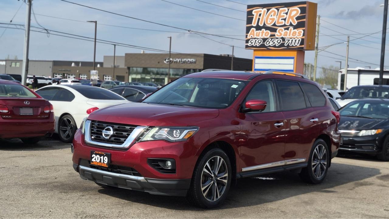 2019 Nissan Pathfinder PLATINUM, 8 PASSENGER, DVD, NAVI, LOADED, CERT